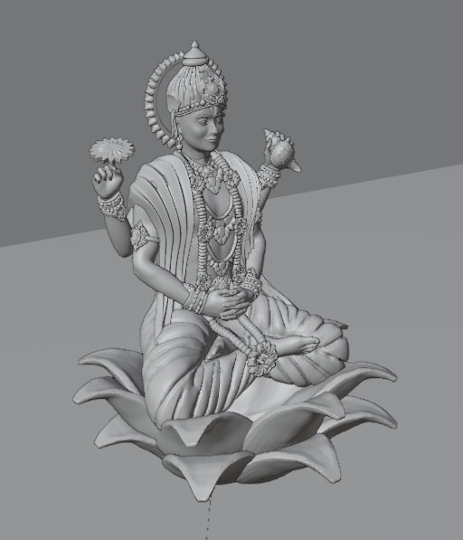 Lord Vishnu Sitting on Lotus 3D print model_5