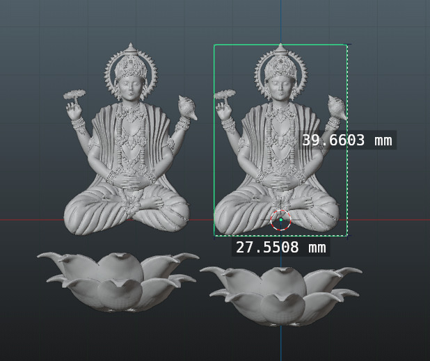 Lord Vishnu Sitting on Lotus 3D print model_10
