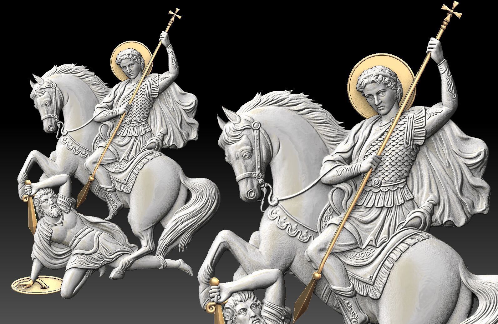 Saint Demetrius of Thessaloniki Orthodox  3D print model_8