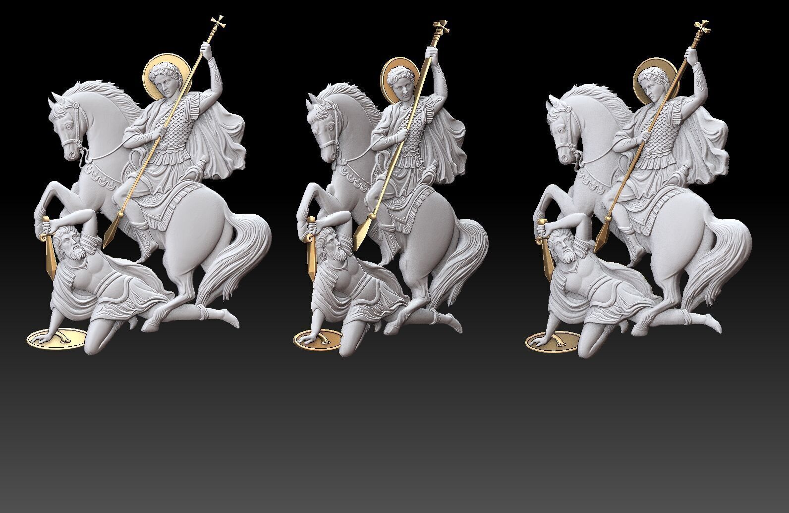 Saint Demetrius of Thessaloniki Orthodox  3D print model_1