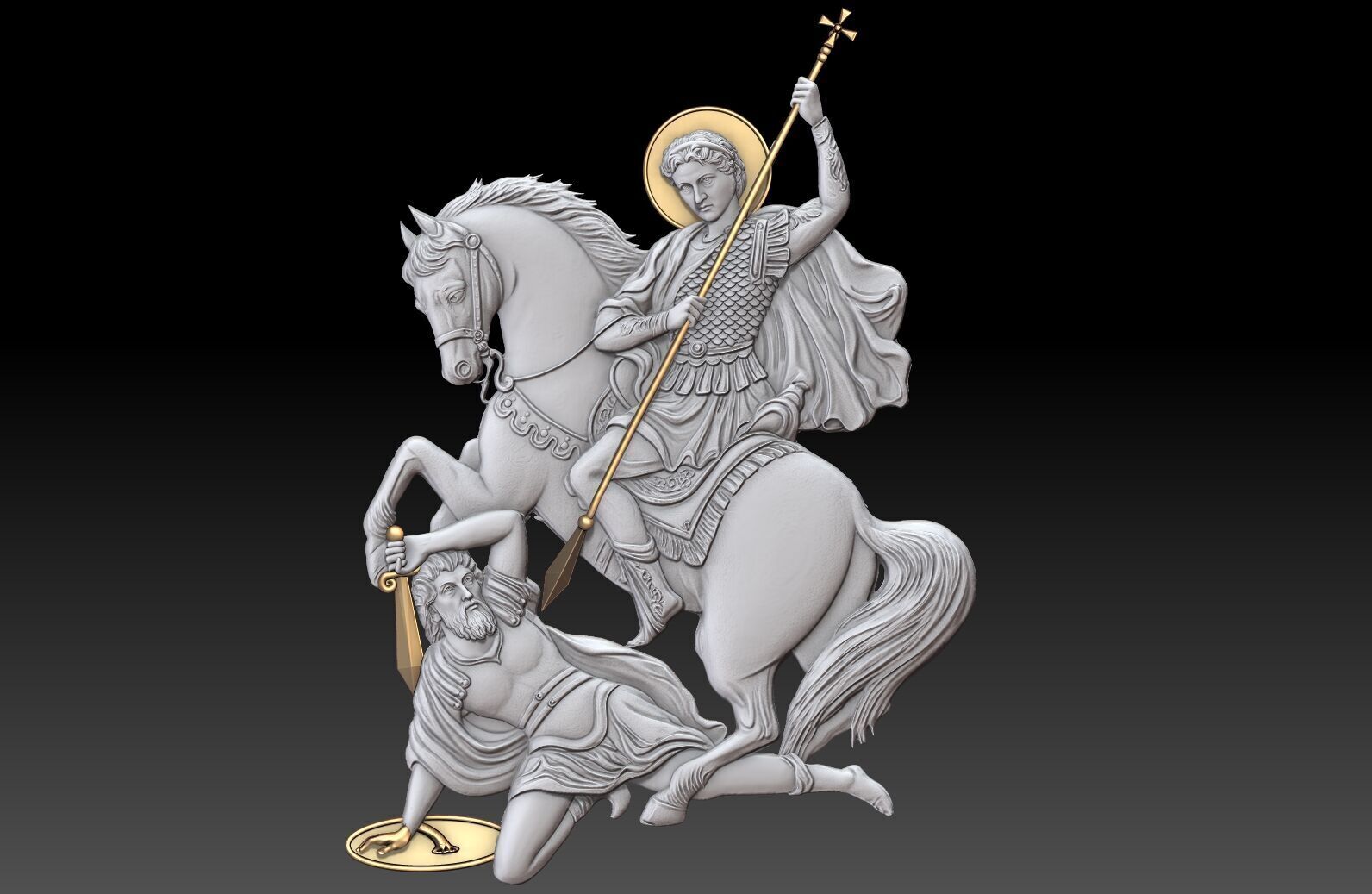 Saint Demetrius of Thessaloniki Orthodox  3D print model_2