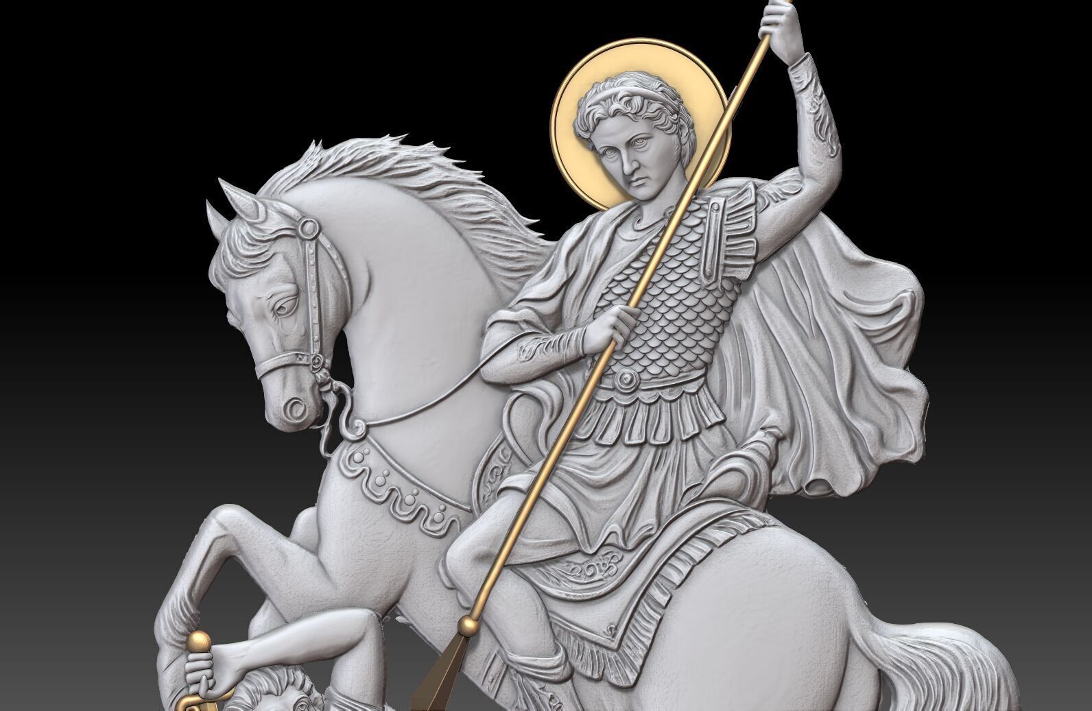 Saint Demetrius of Thessaloniki Orthodox  3D print model_3