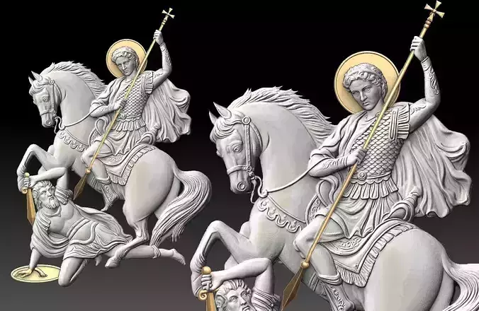 Saint Demetrius of Thessaloniki Orthodox  3D print model