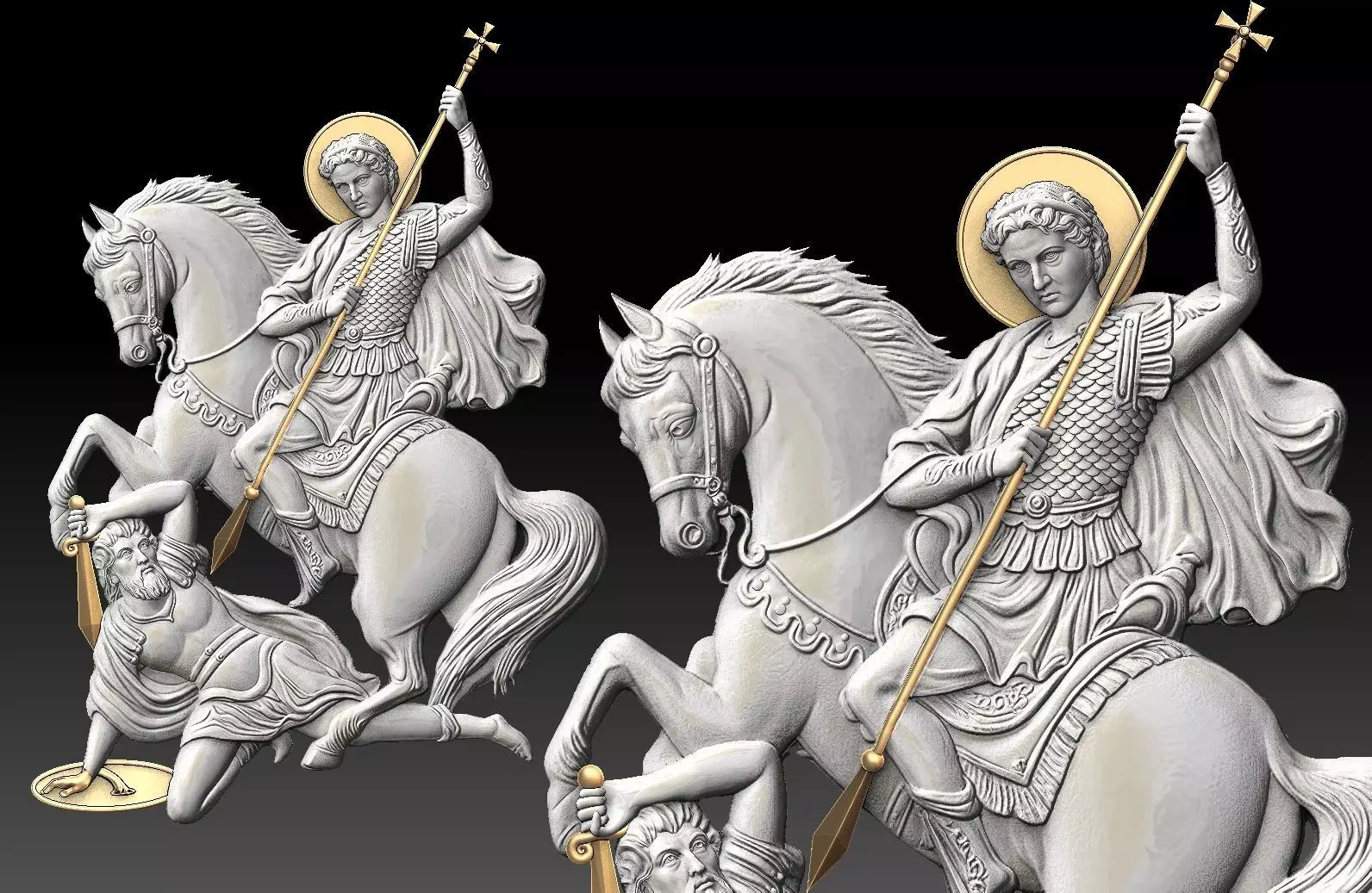 Saint Demetrius of Thessaloniki Orthodox  3D print model_0