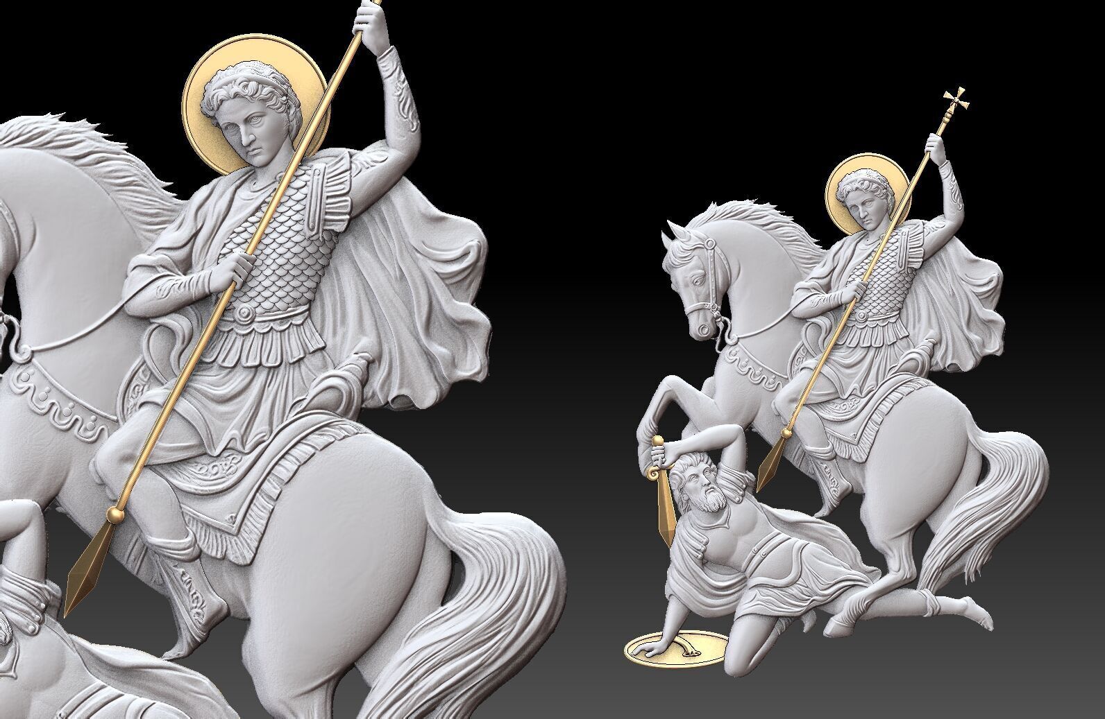 Saint Demetrius of Thessaloniki Orthodox  3D print model_7