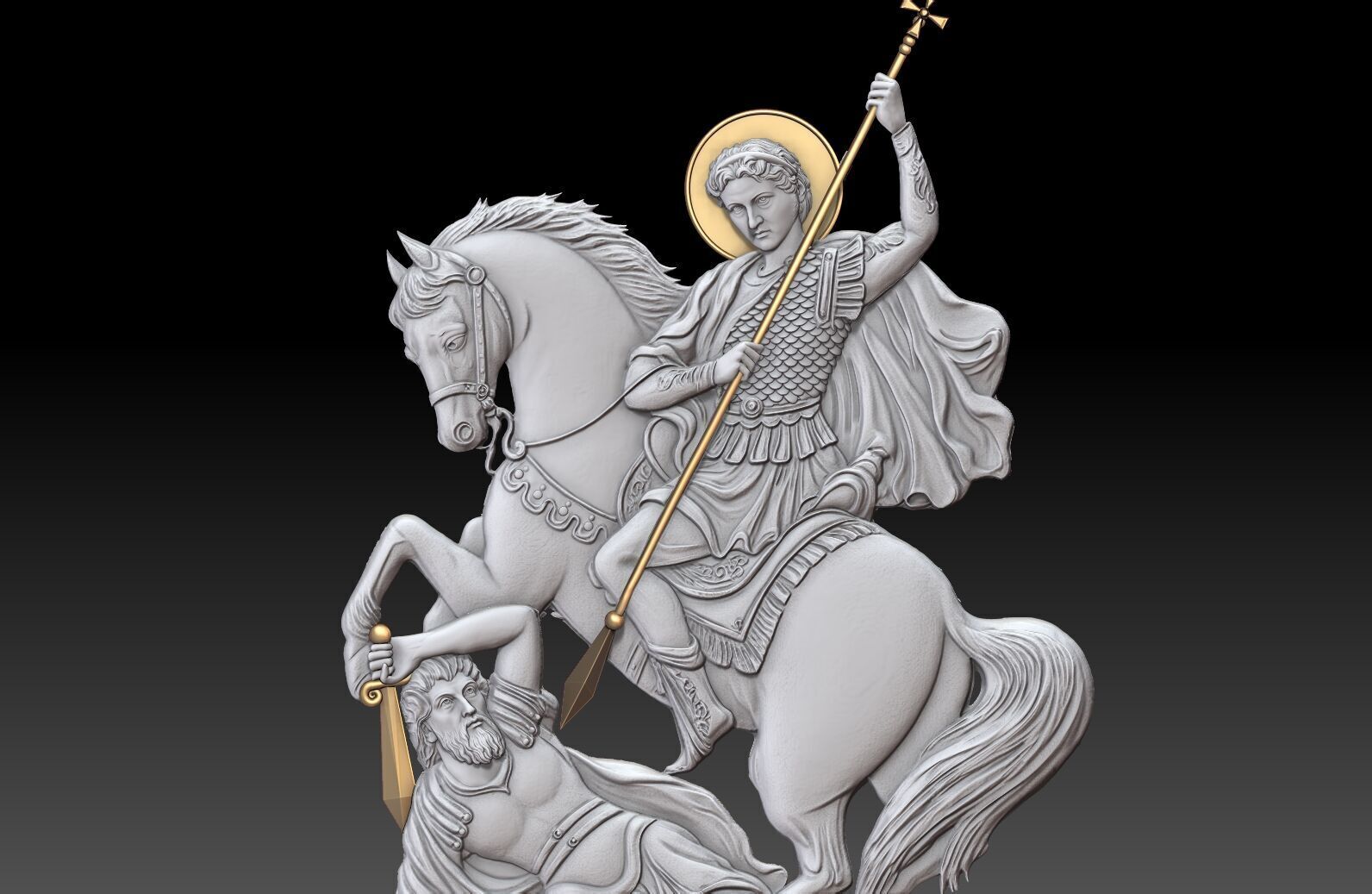 Saint Demetrius of Thessaloniki Orthodox  3D print model_6