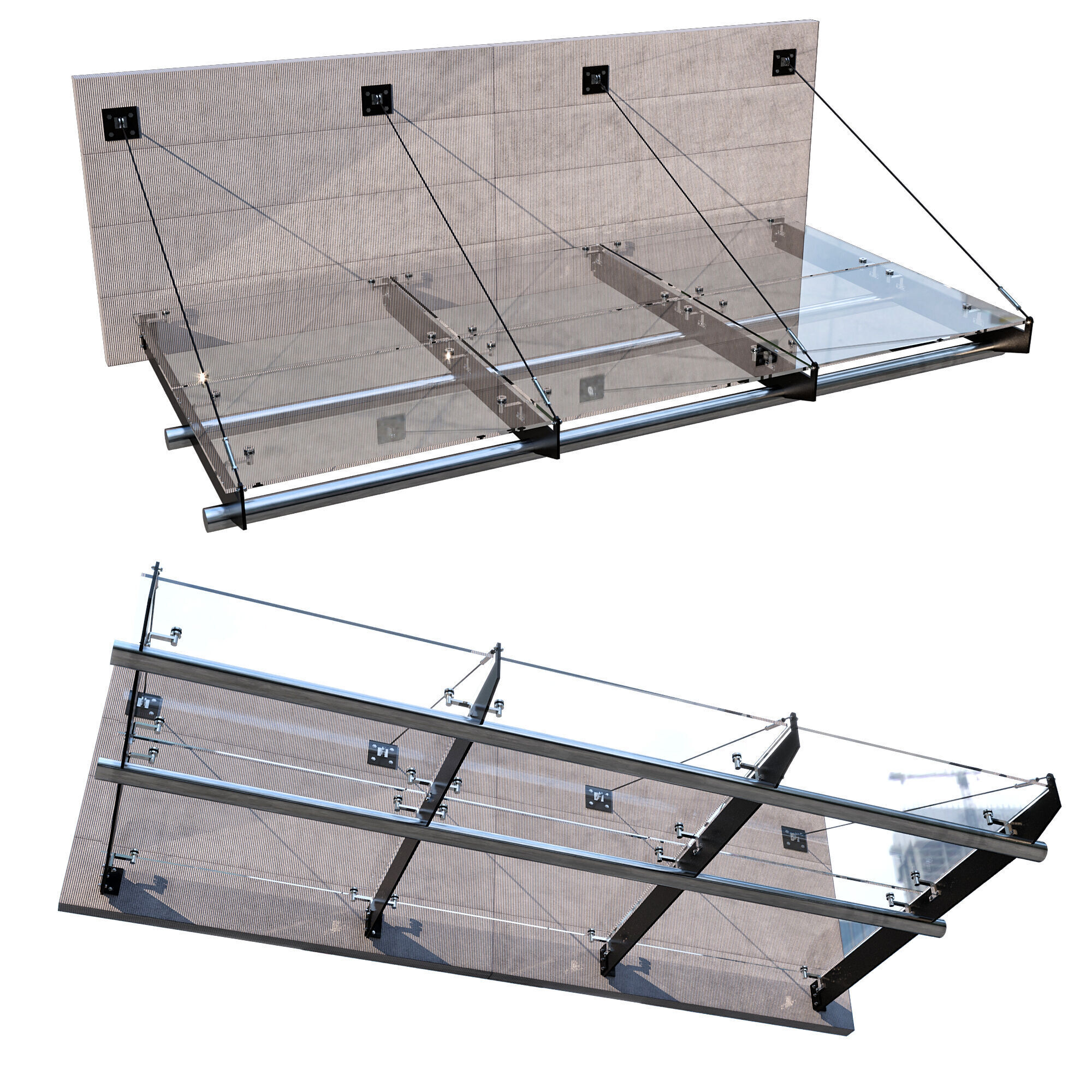 GLASS CANOPY NO7 A 3D model_4