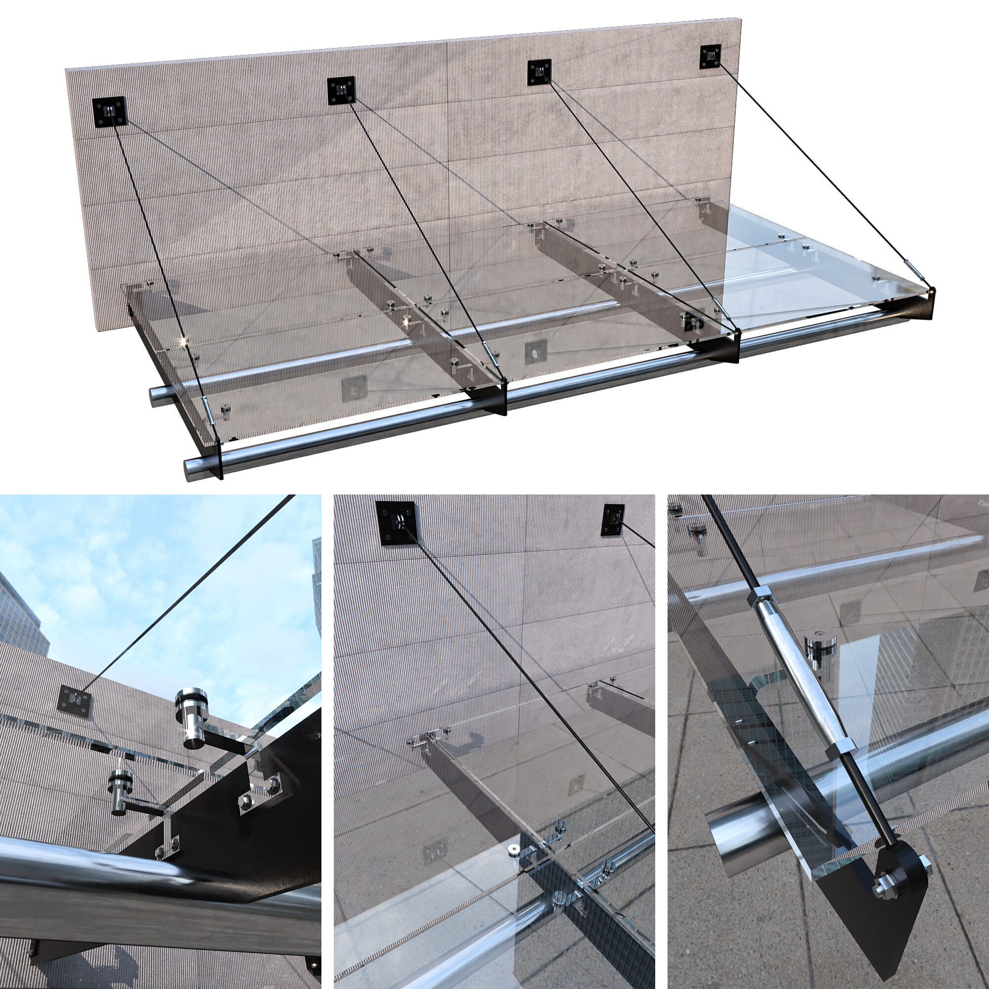 GLASS CANOPY NO7 A 3D model_6