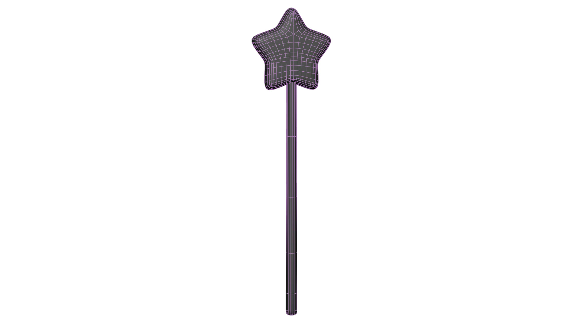 Wooden Star Magic Wand  Low-poly 3D model_17