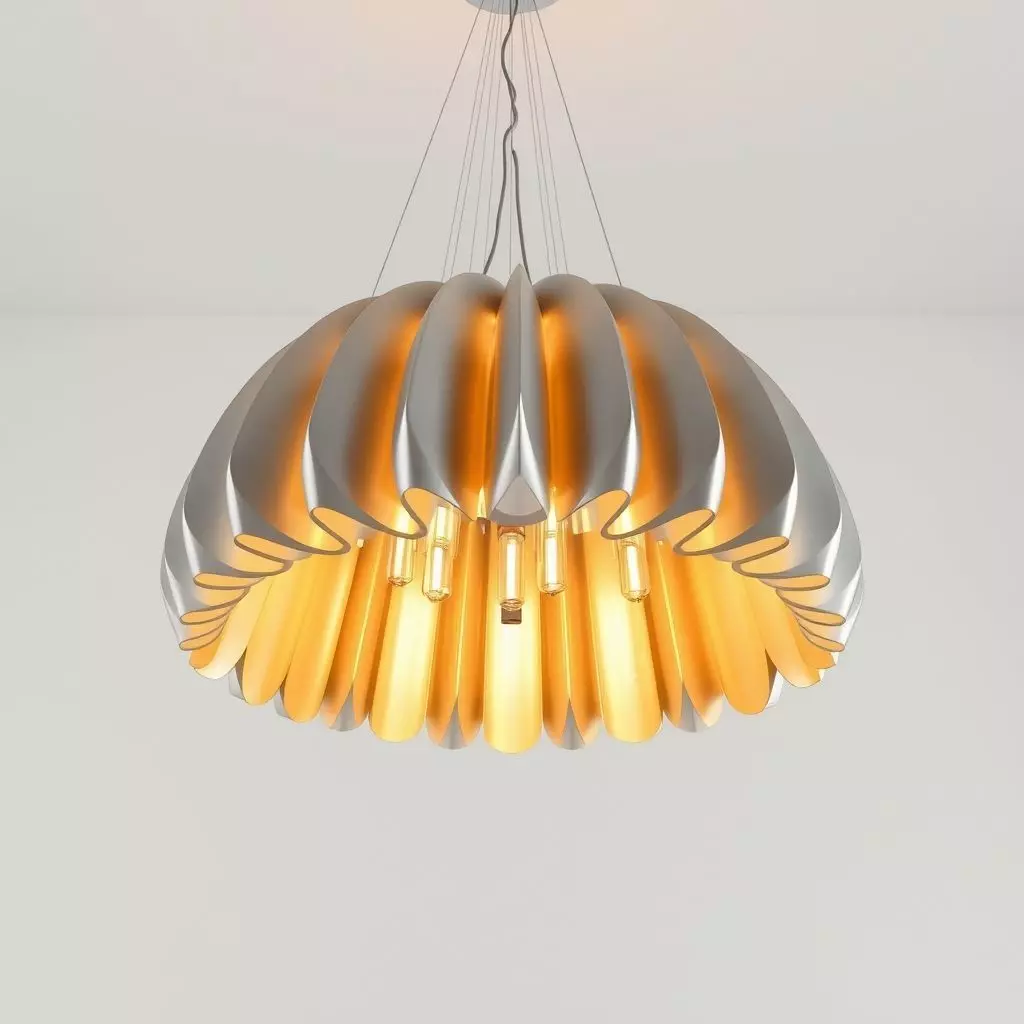 FOLD ARC CHANDELIER Low-poly 3D model_0