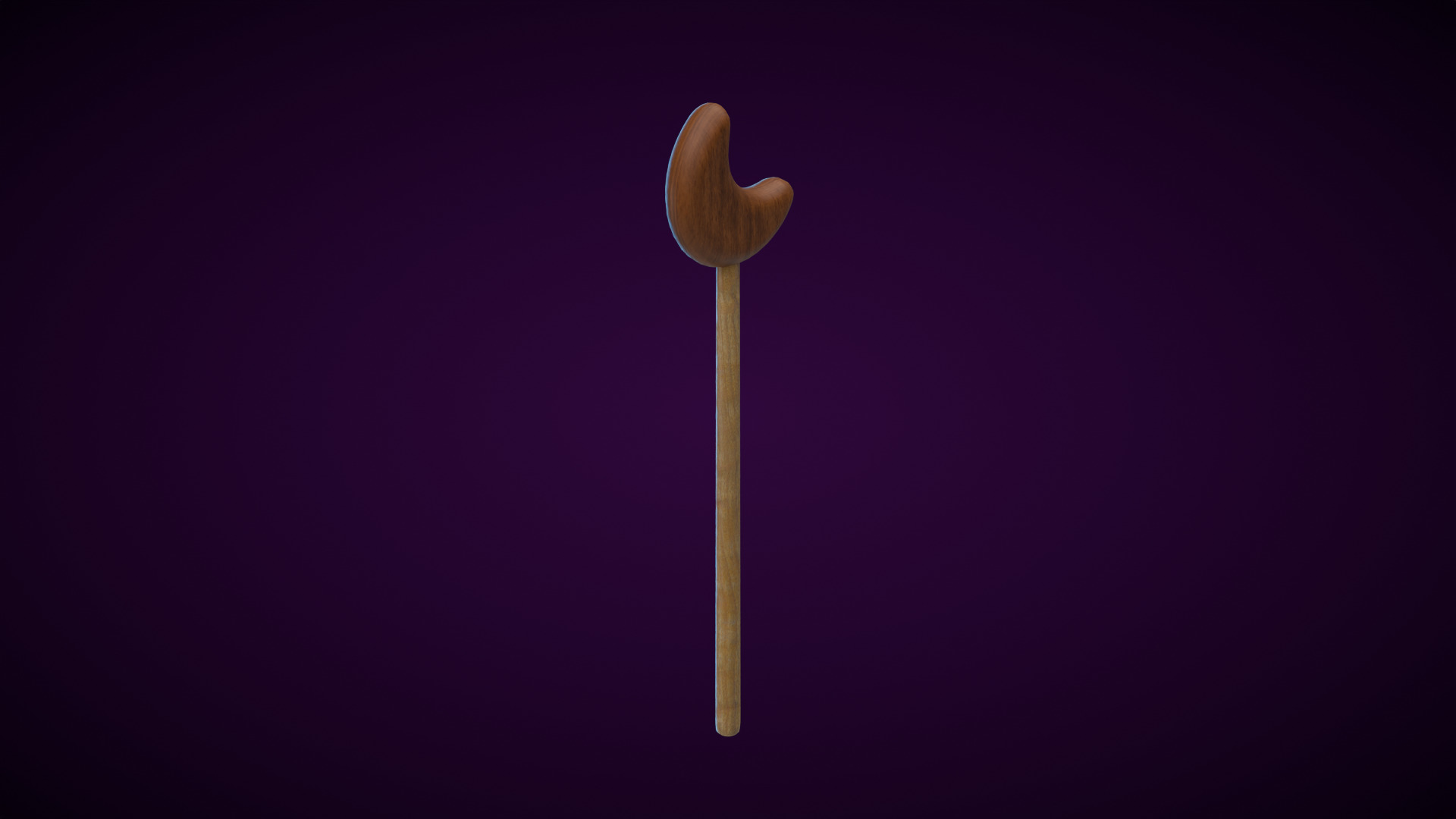 Wooden Moon Magic Wand  Low-poly 3D model_3