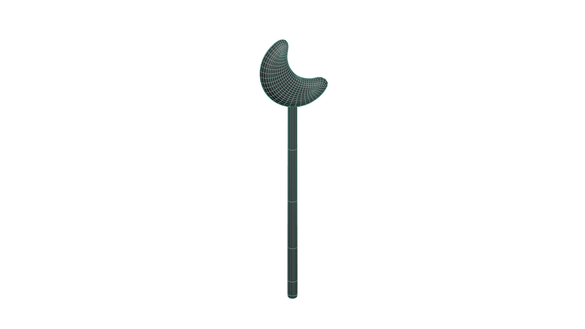 Wooden Moon Magic Wand  Low-poly 3D model_11