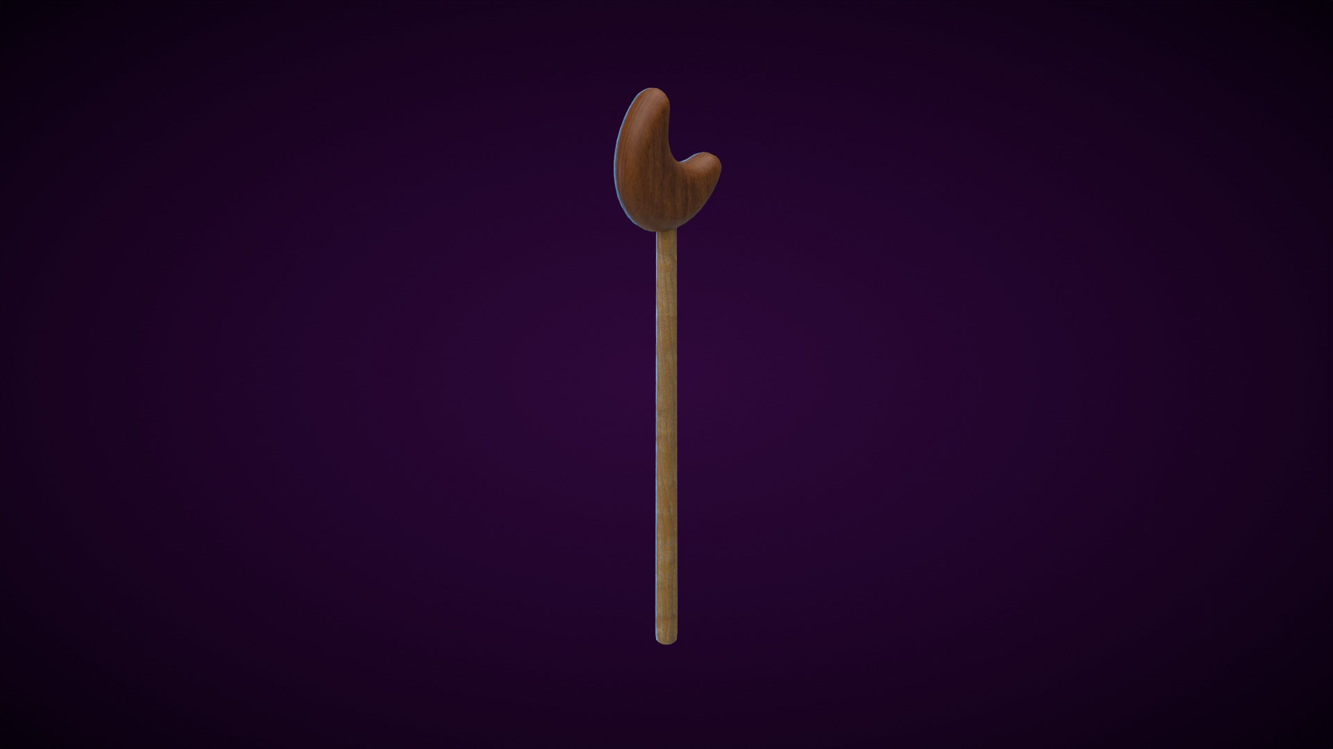 Wooden Moon Magic Wand  Low-poly 3D model_5
