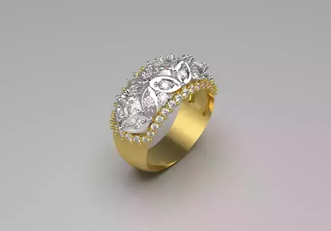 luxury woman ring jr00037 3D print model