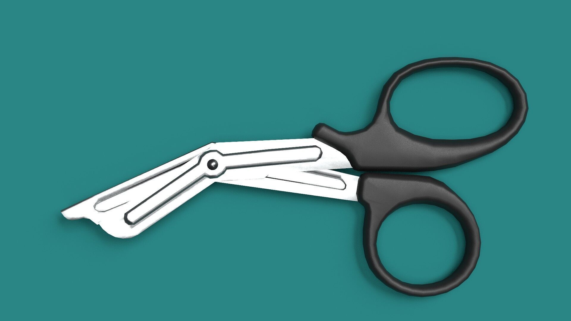 Bandage Scissors Low-poly 3D model_1