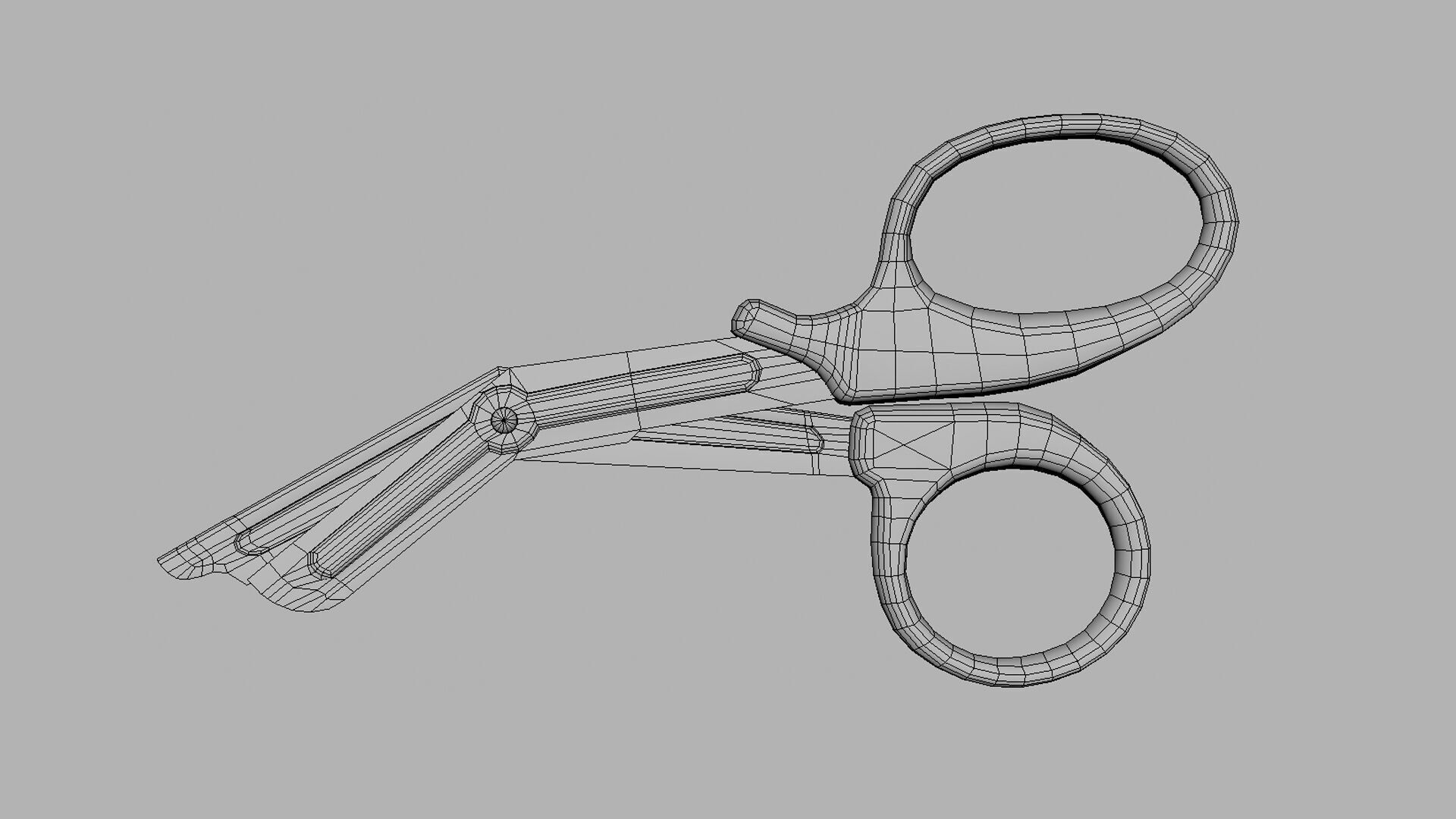 Bandage Scissors Low-poly 3D model_4