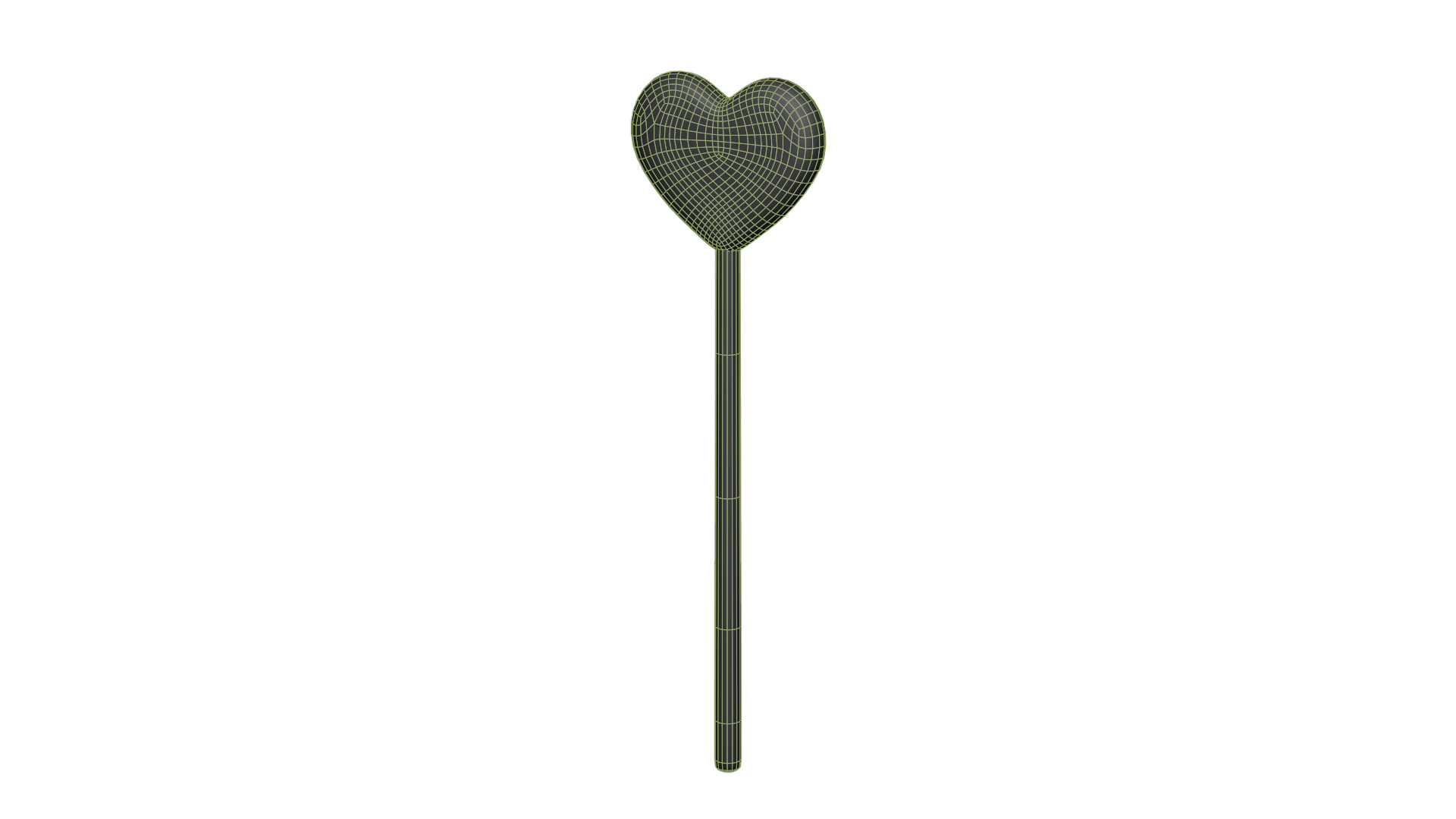 Wooden Heart Magic Wand  Low-poly 3D model_10