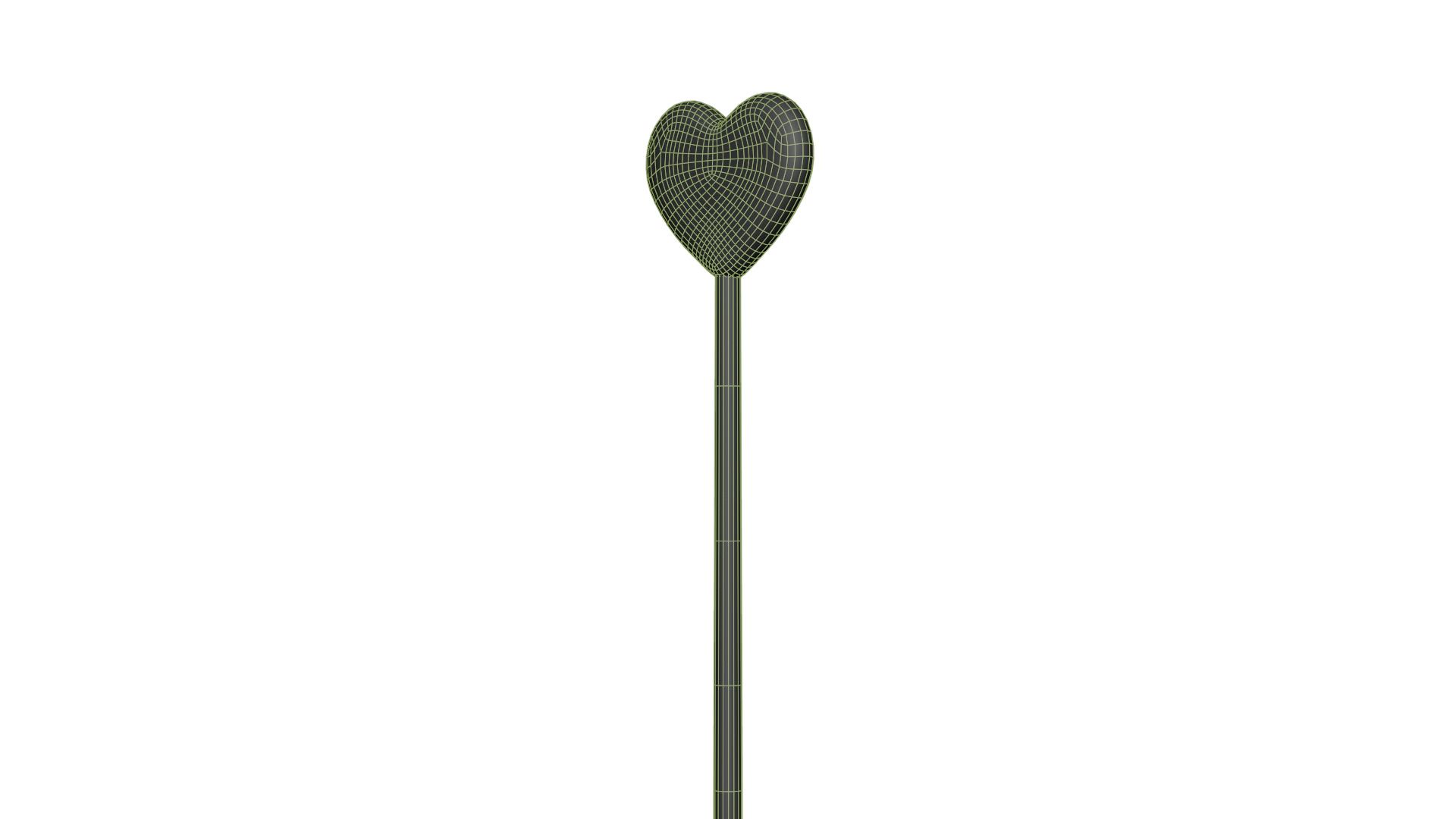 Wooden Heart Magic Wand  Low-poly 3D model_15