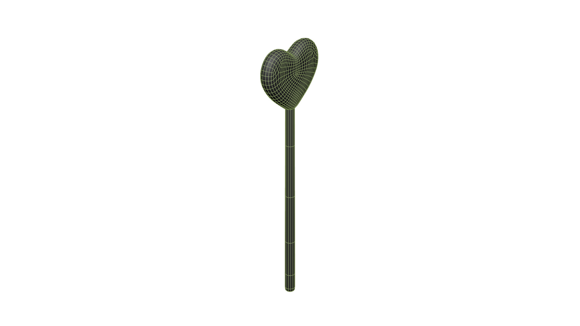 Wooden Heart Magic Wand  Low-poly 3D model_12
