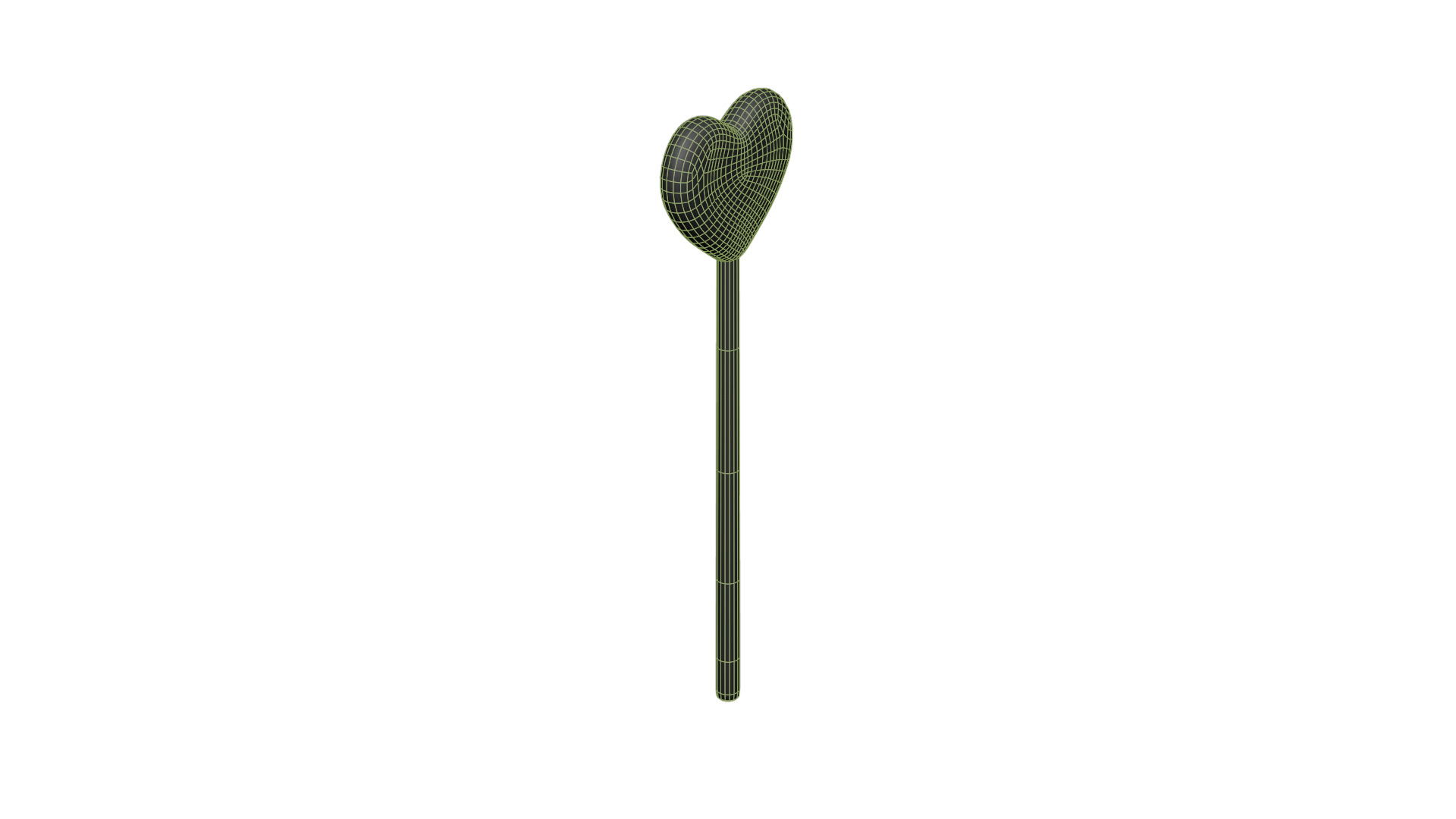 Wooden Heart Magic Wand  Low-poly 3D model_14