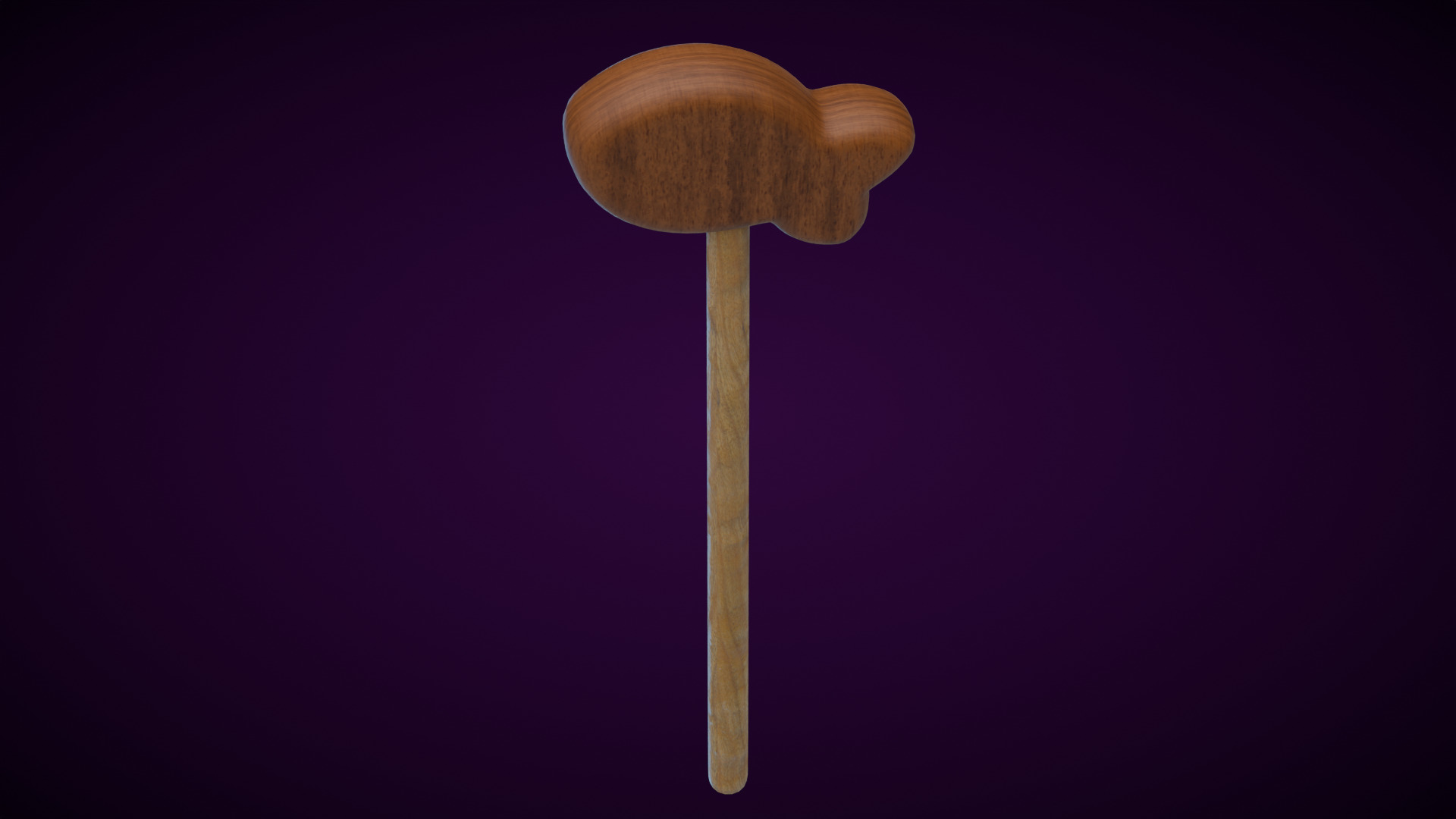Wooden Fish Magic Wand  Low-poly 3D model_8