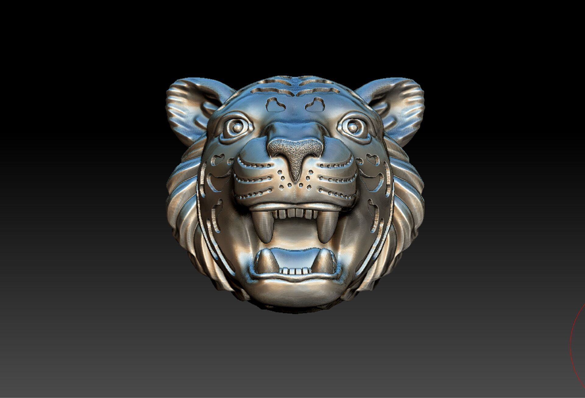 TIGER BANGLE 3D print model_4
