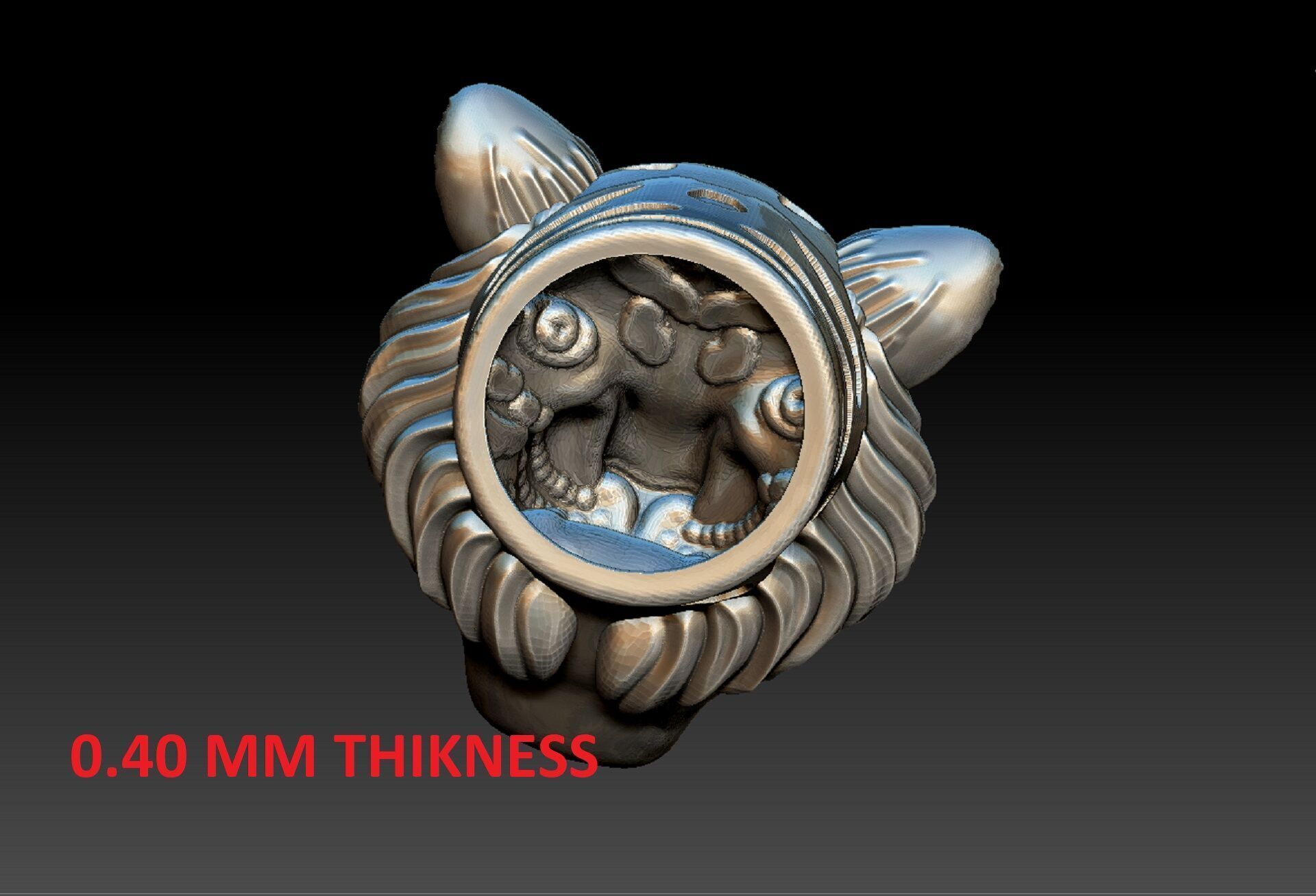 TIGER BANGLE 3D print model_6