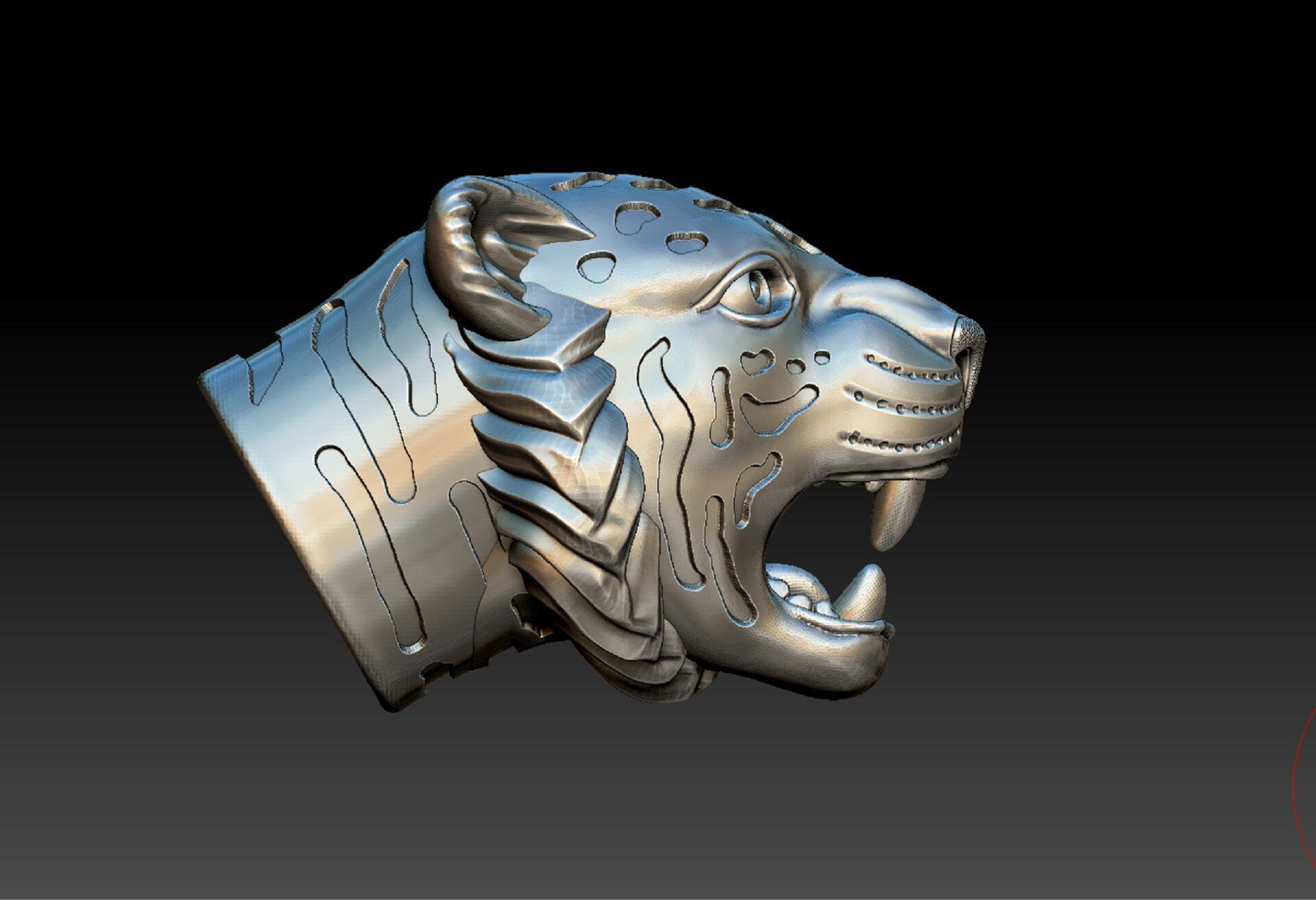 TIGER BANGLE 3D print model_3