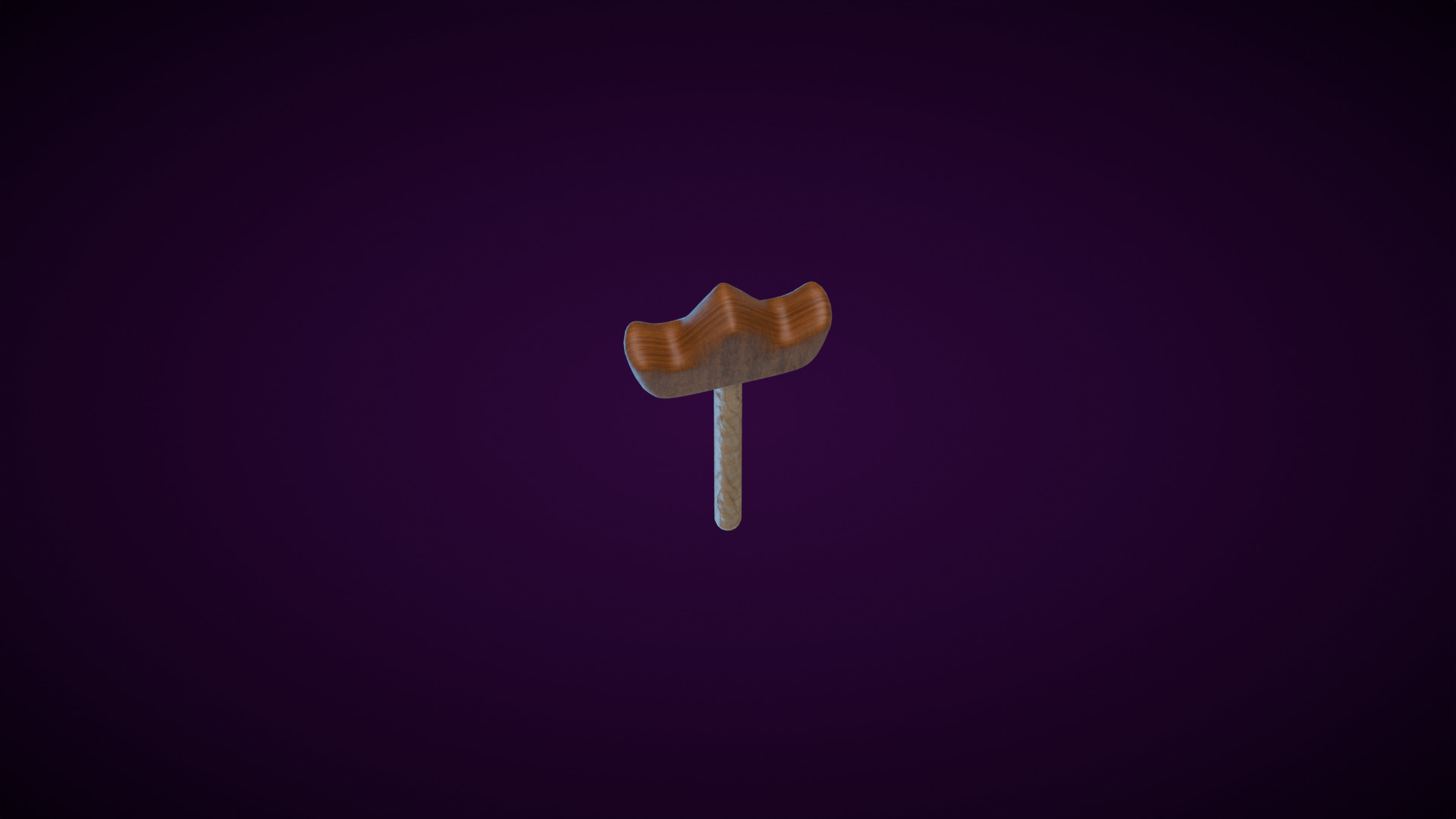 Wooden Crown Magic Wand  Low-poly 3D model_8