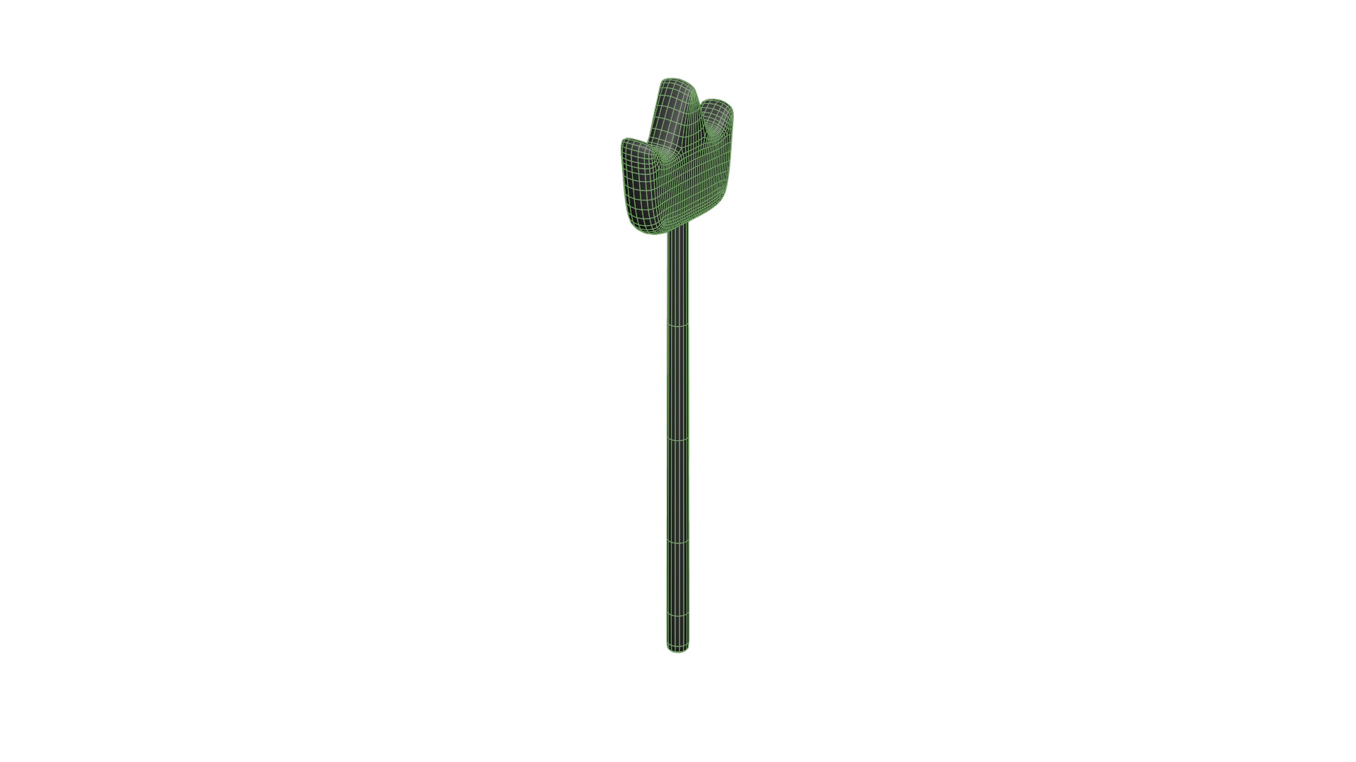Wooden Crown Magic Wand  Low-poly 3D model_14