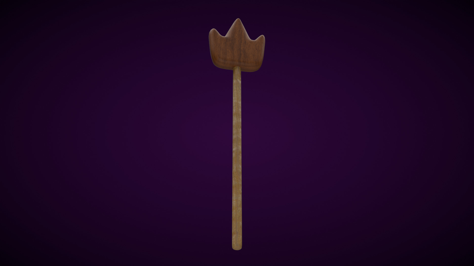 Wooden Crown Magic Wand  Low-poly 3D model_9