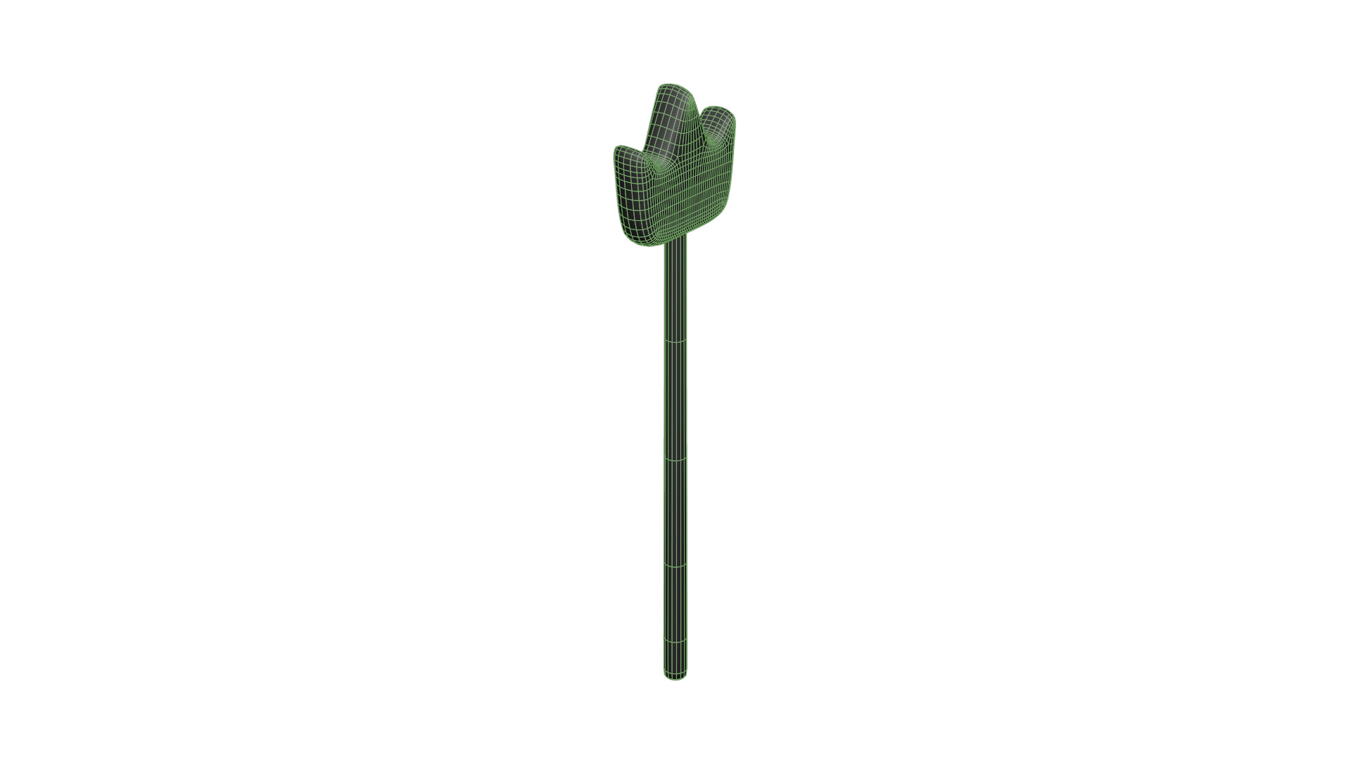 Wooden Crown Magic Wand  Low-poly 3D model_12