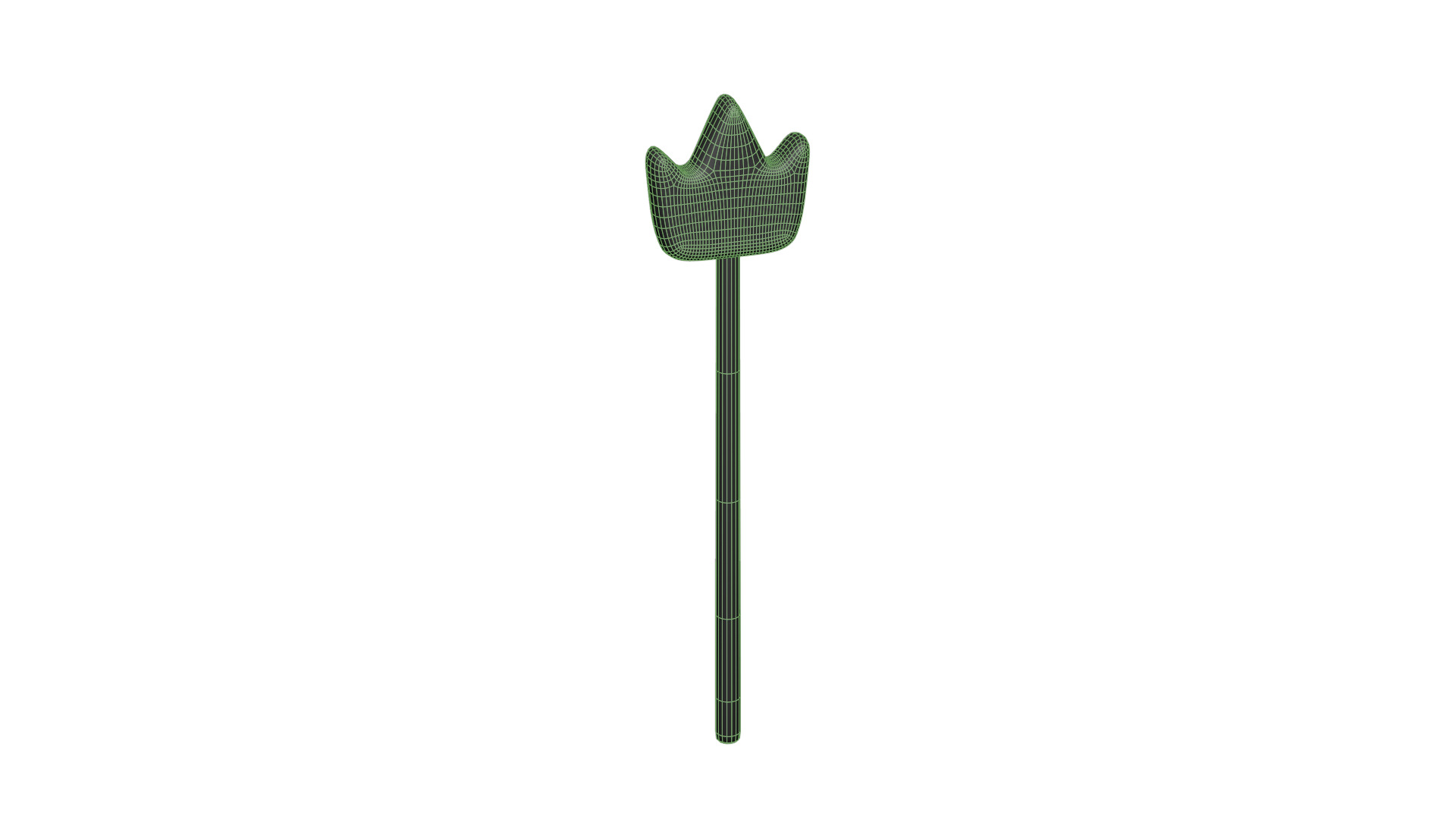 Wooden Crown Magic Wand  Low-poly 3D model_11