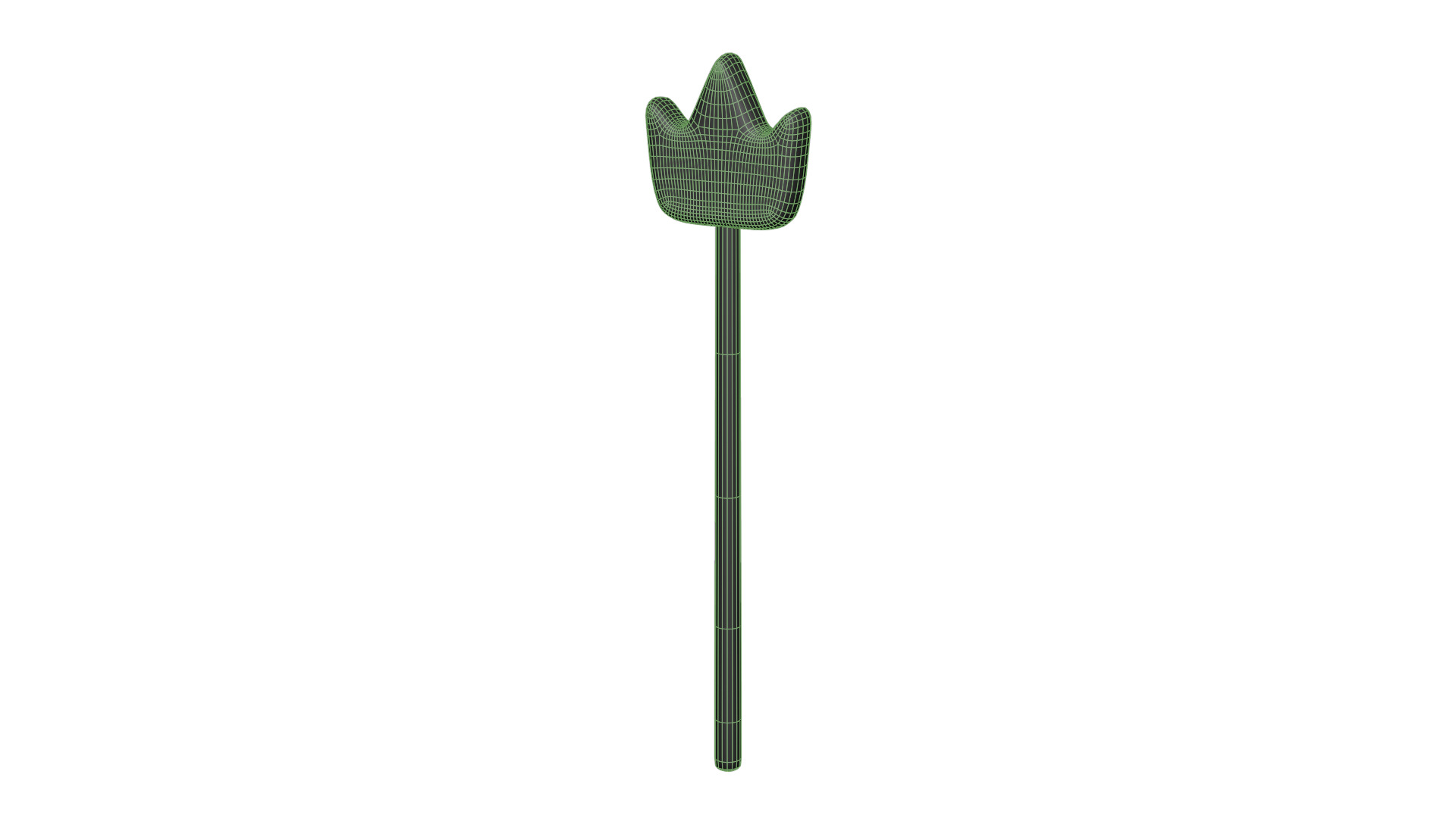 Wooden Crown Magic Wand  Low-poly 3D model_10