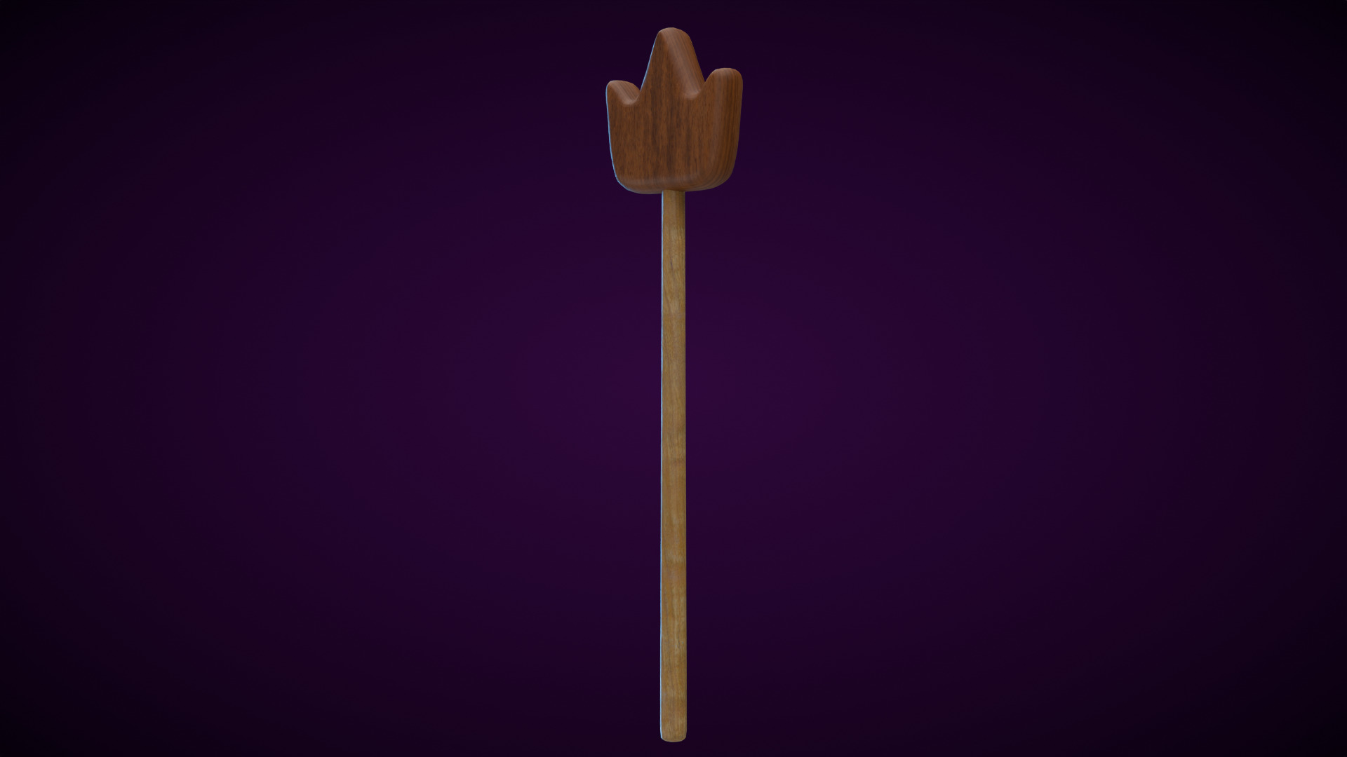 Wooden Crown Magic Wand  Low-poly 3D model_5