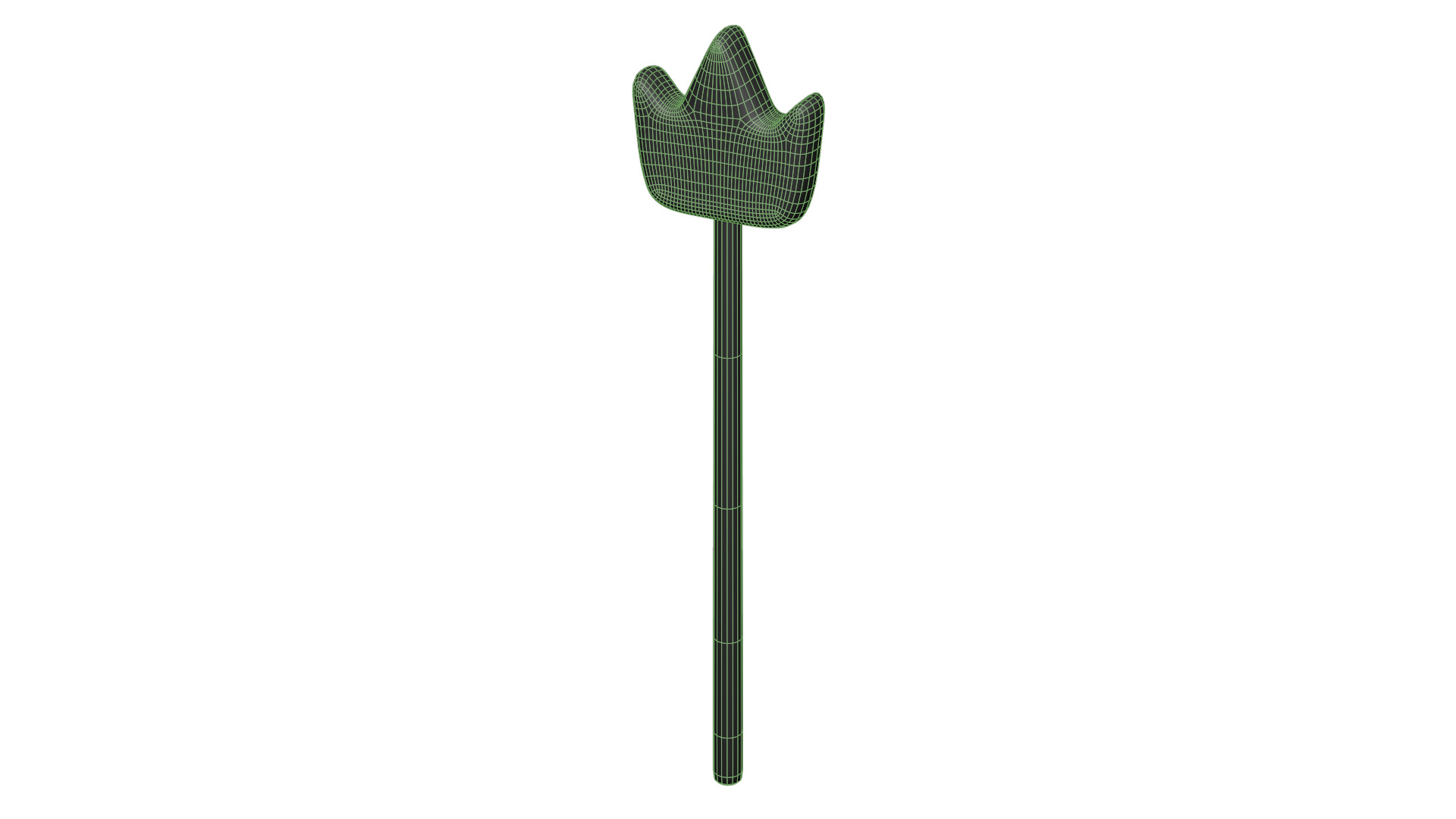 Wooden Crown Magic Wand  Low-poly 3D model_16
