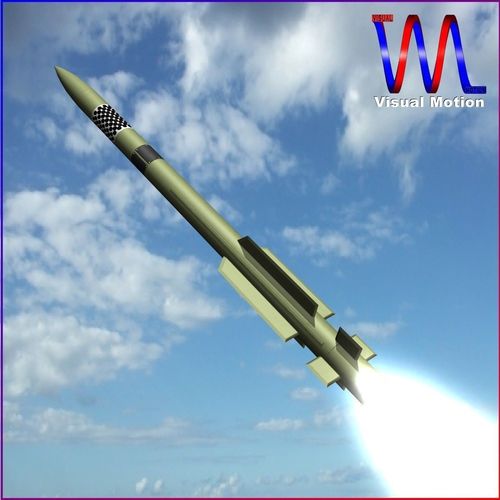 MIM-104F PAC-3 Missile Low-poly 3D model