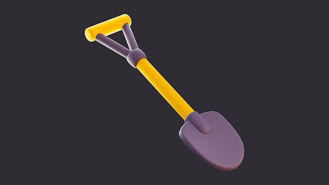 Low Poly Digging Shovel 3D model