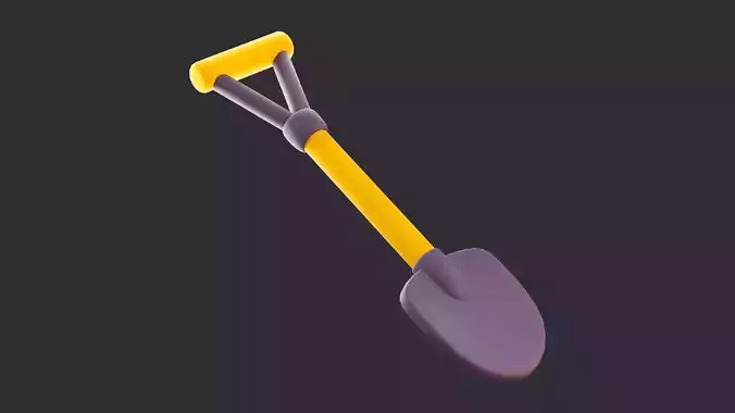 Low Poly Digging Shovel