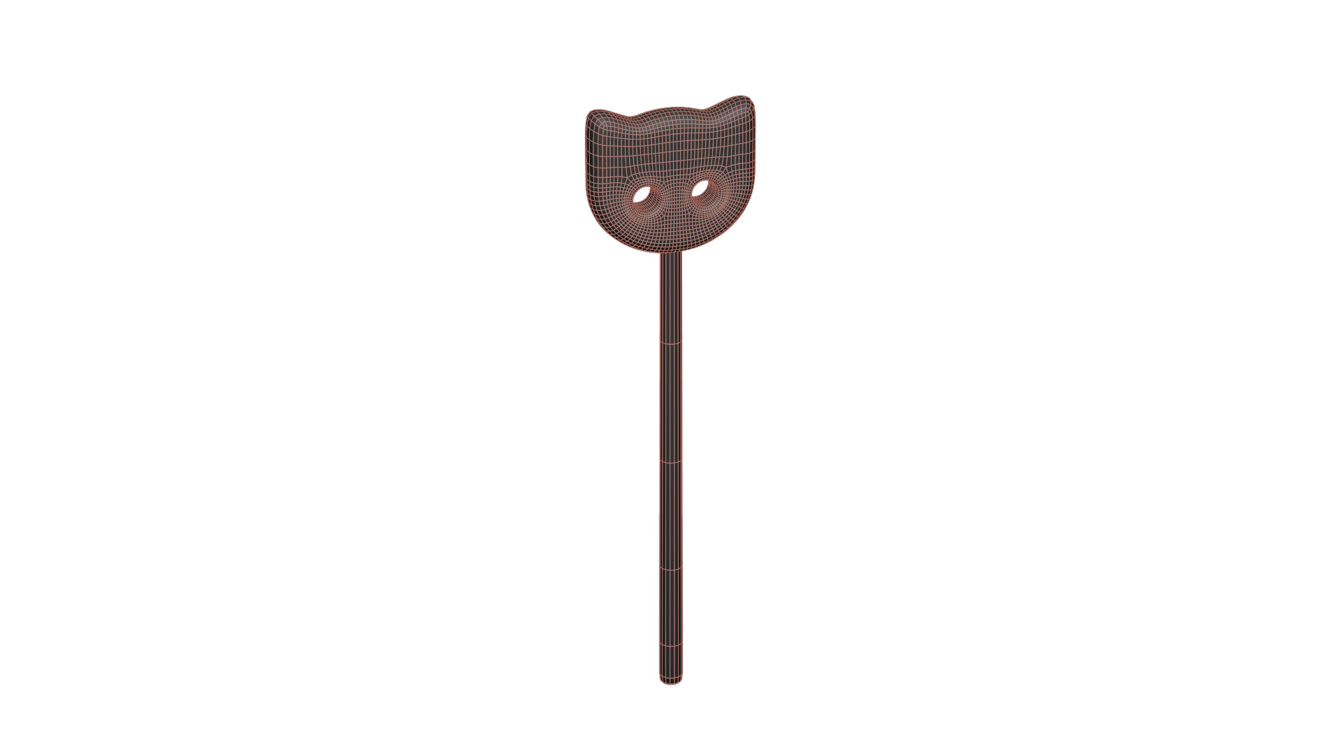 Wooden Cat Magic Wand  Low-poly 3D model_11