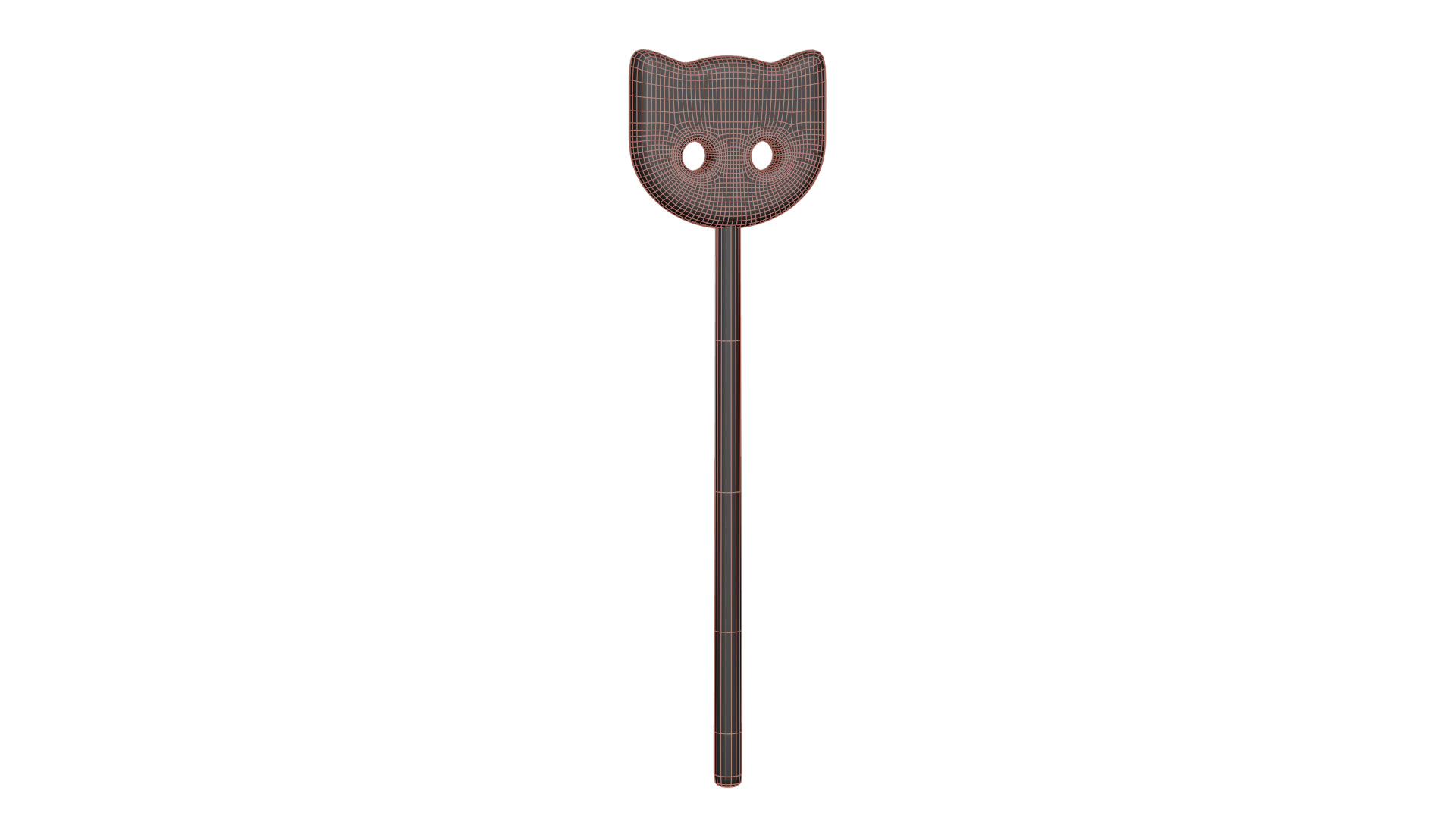 Wooden Cat Magic Wand  Low-poly 3D model_17