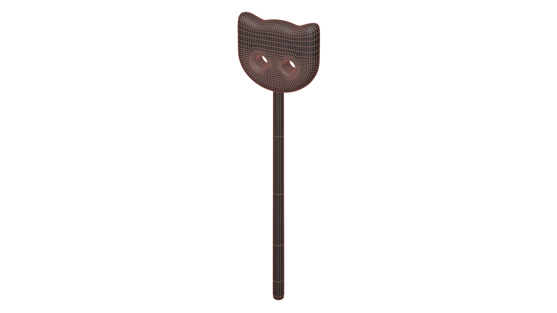 Wooden Cat Magic Wand  Low-poly 3D model_16