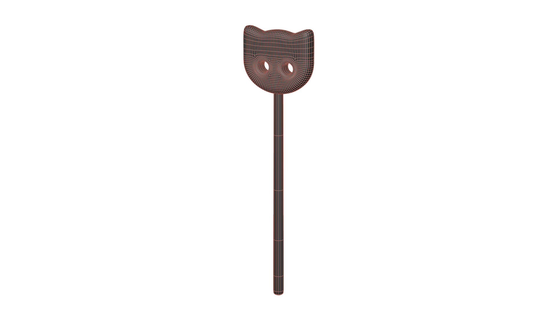 Wooden Cat Magic Wand  Low-poly 3D model_10