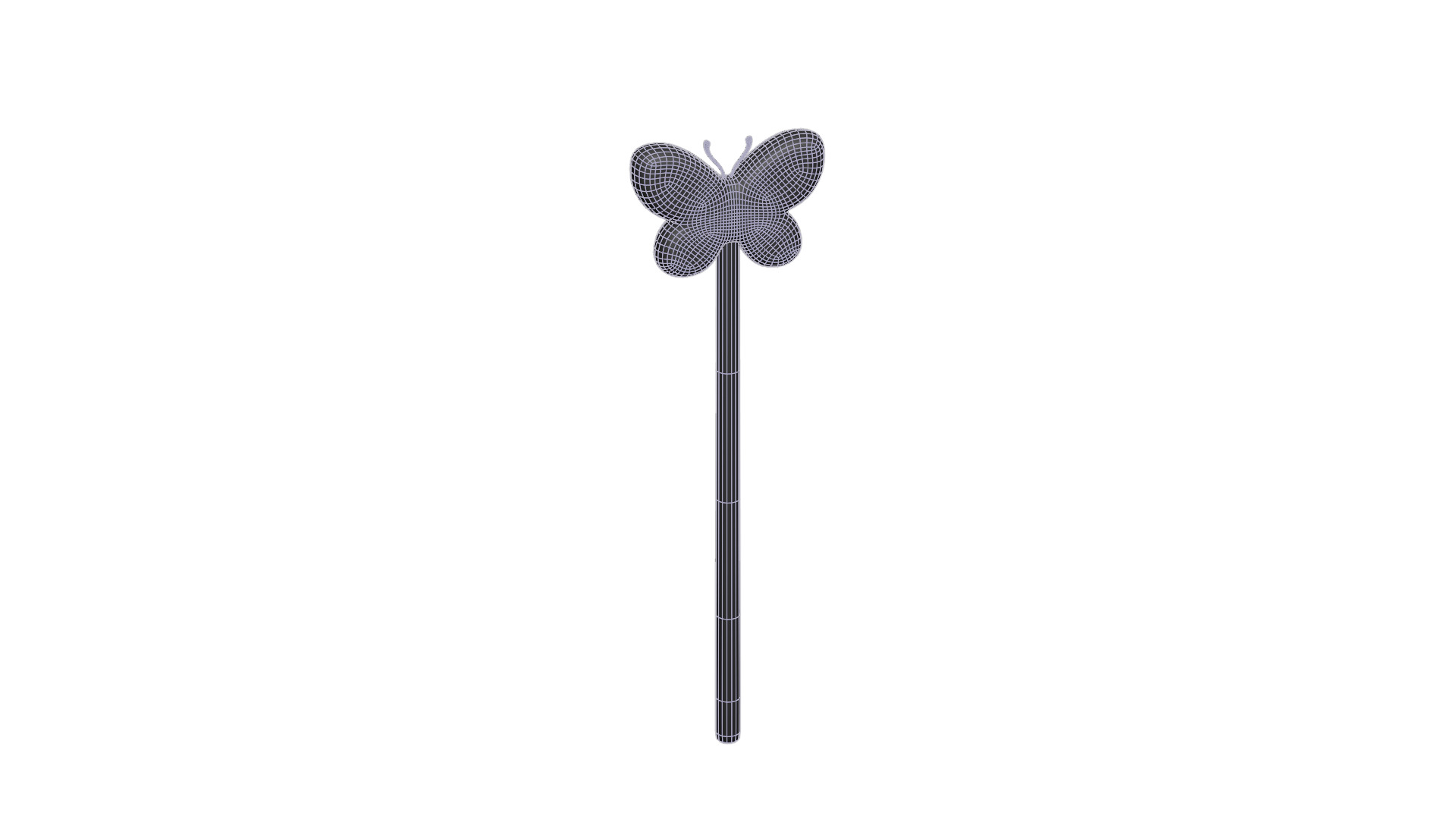 Wooden Butterfly Magic Wand  Low-poly 3D model_11