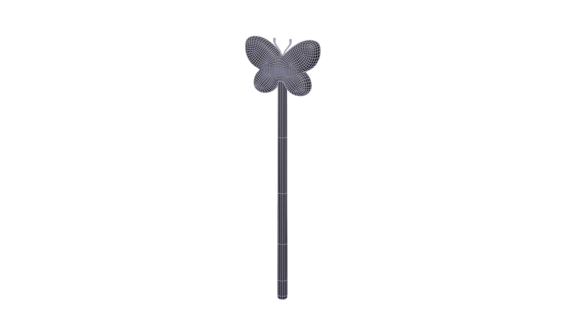 Wooden Butterfly Magic Wand  Low-poly 3D model_10