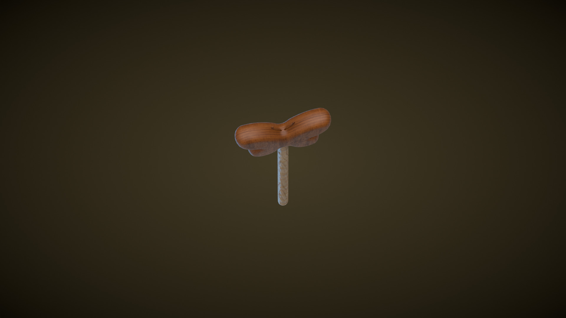 Wooden Butterfly Magic Wand  Low-poly 3D model_8