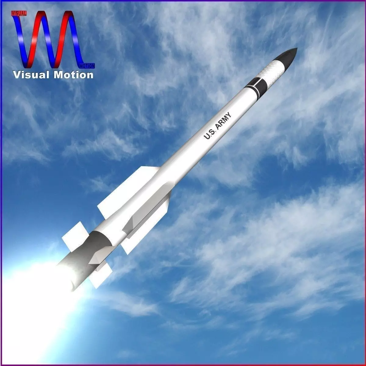 US ERINT PAC-2 Missile Low-poly 3D model_0