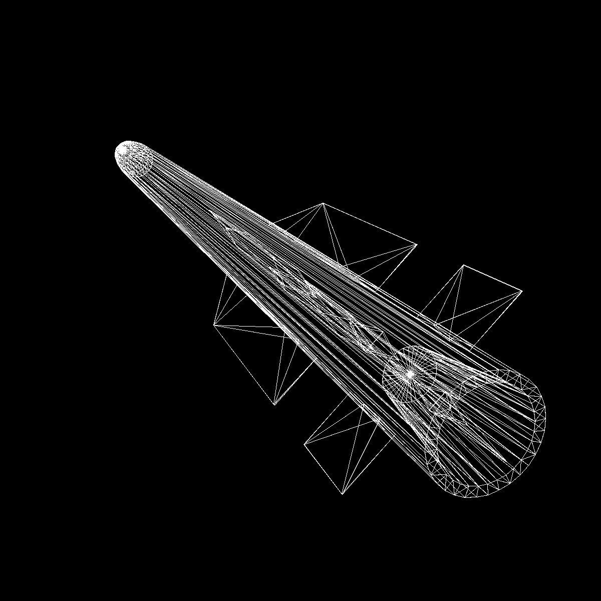 US ERINT PAC-2 Missile Low-poly 3D model_8