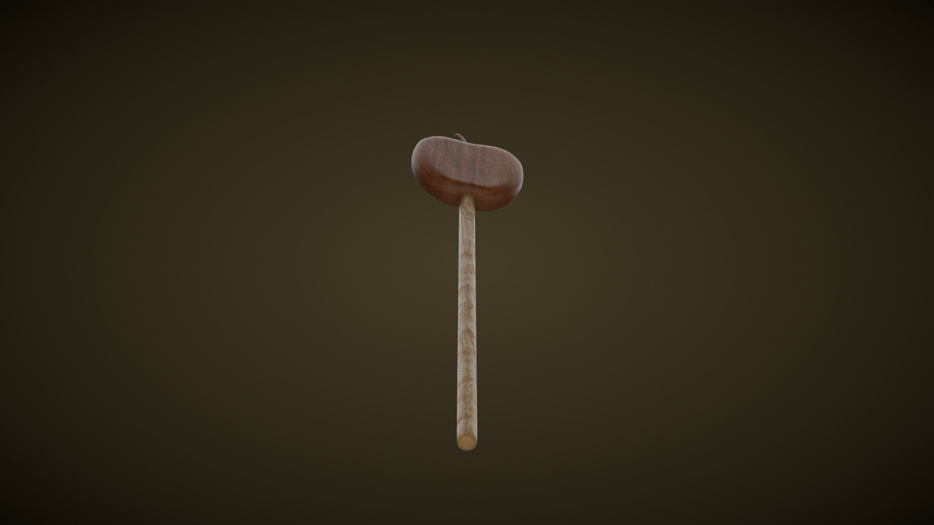 Wooden Apple Magic Wand  Low-poly 3D model_9