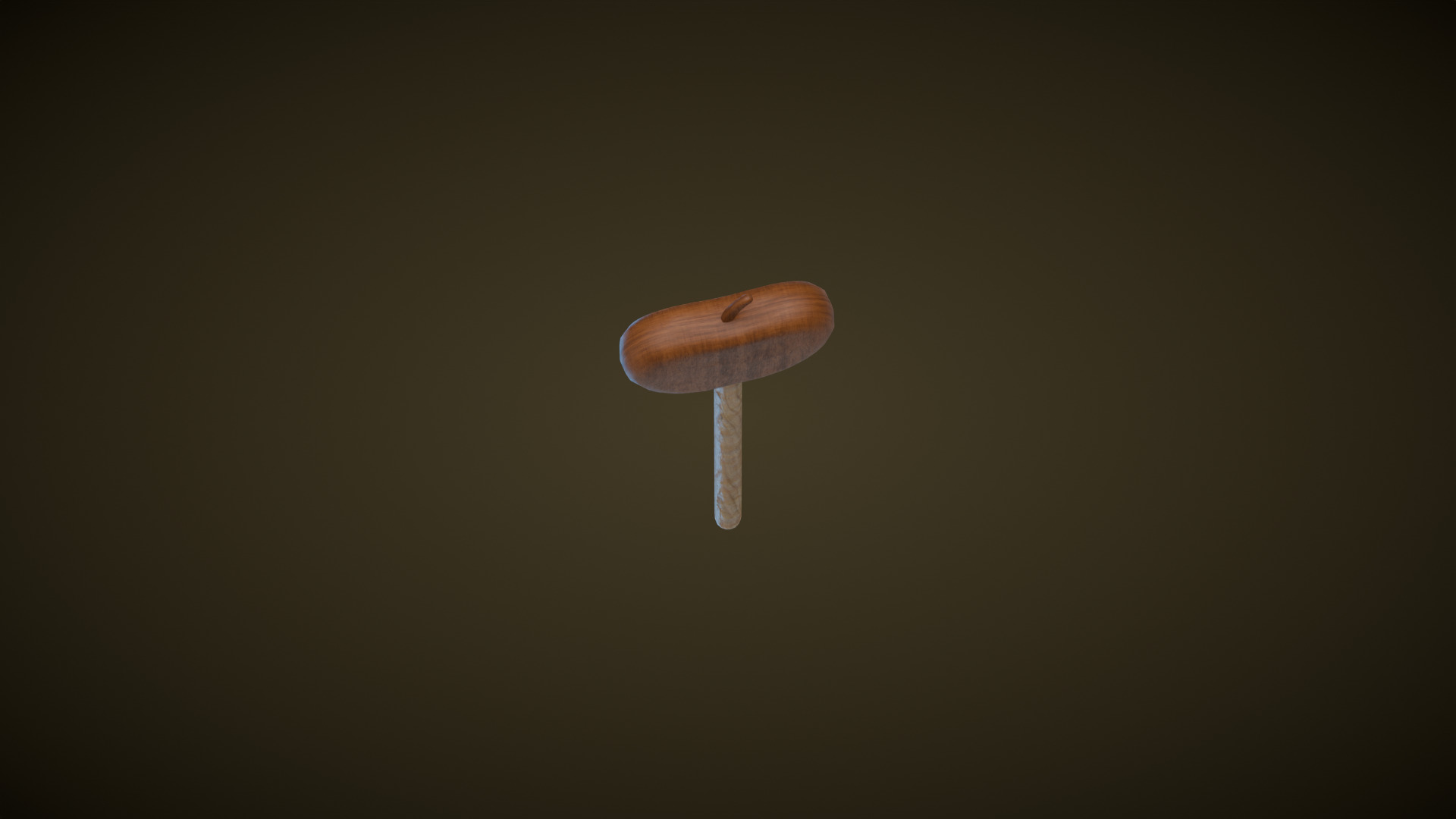 Wooden Apple Magic Wand  Low-poly 3D model_8